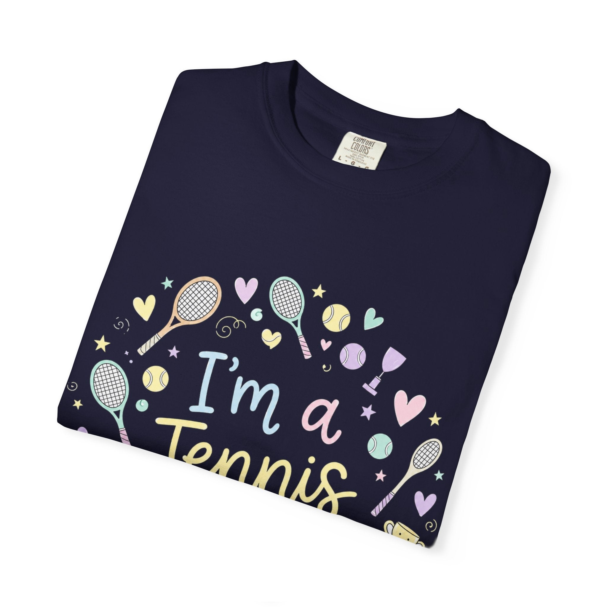 I'm a Tennis Addict T‑Shirt — Cute Pastel Tennis Graphic Tee for Players & Fans