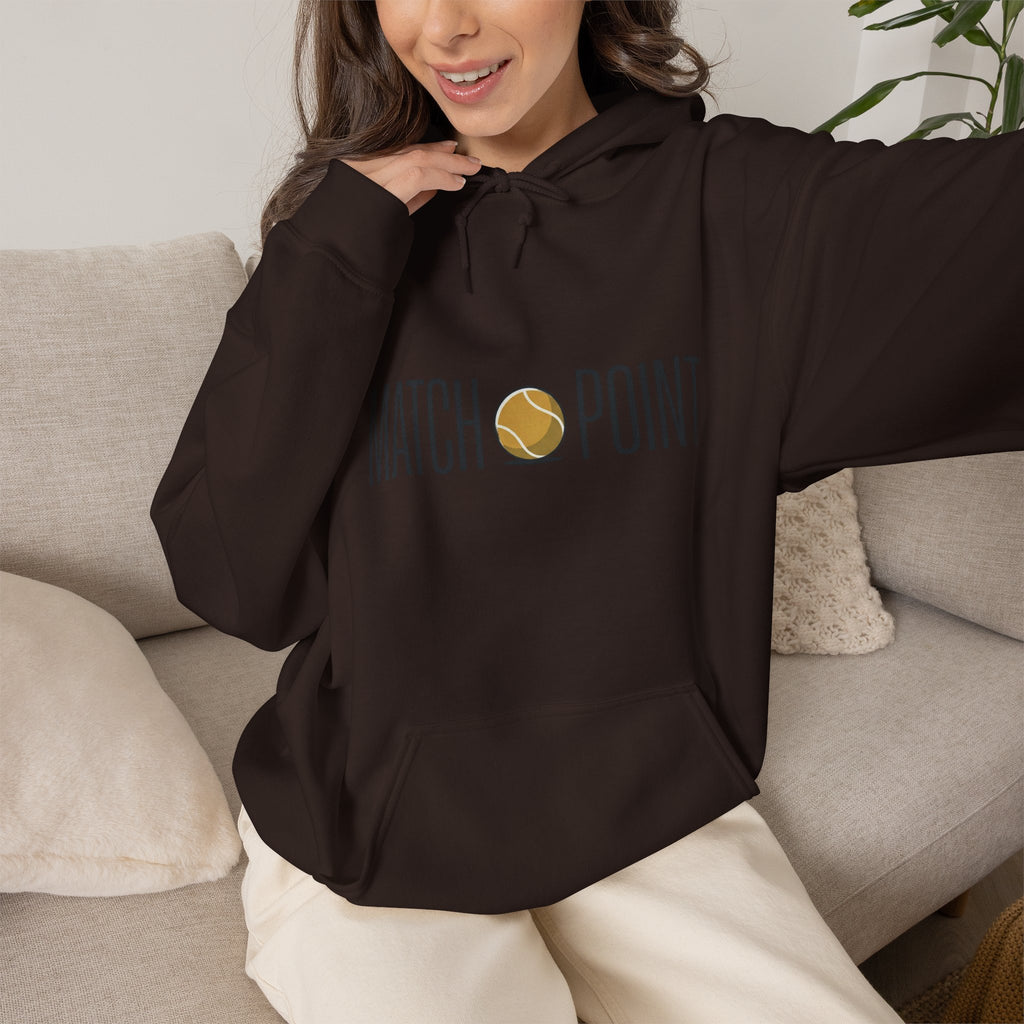 Match Point Tennis Hoodie — 'MATCH POINT' Graphic Pullover