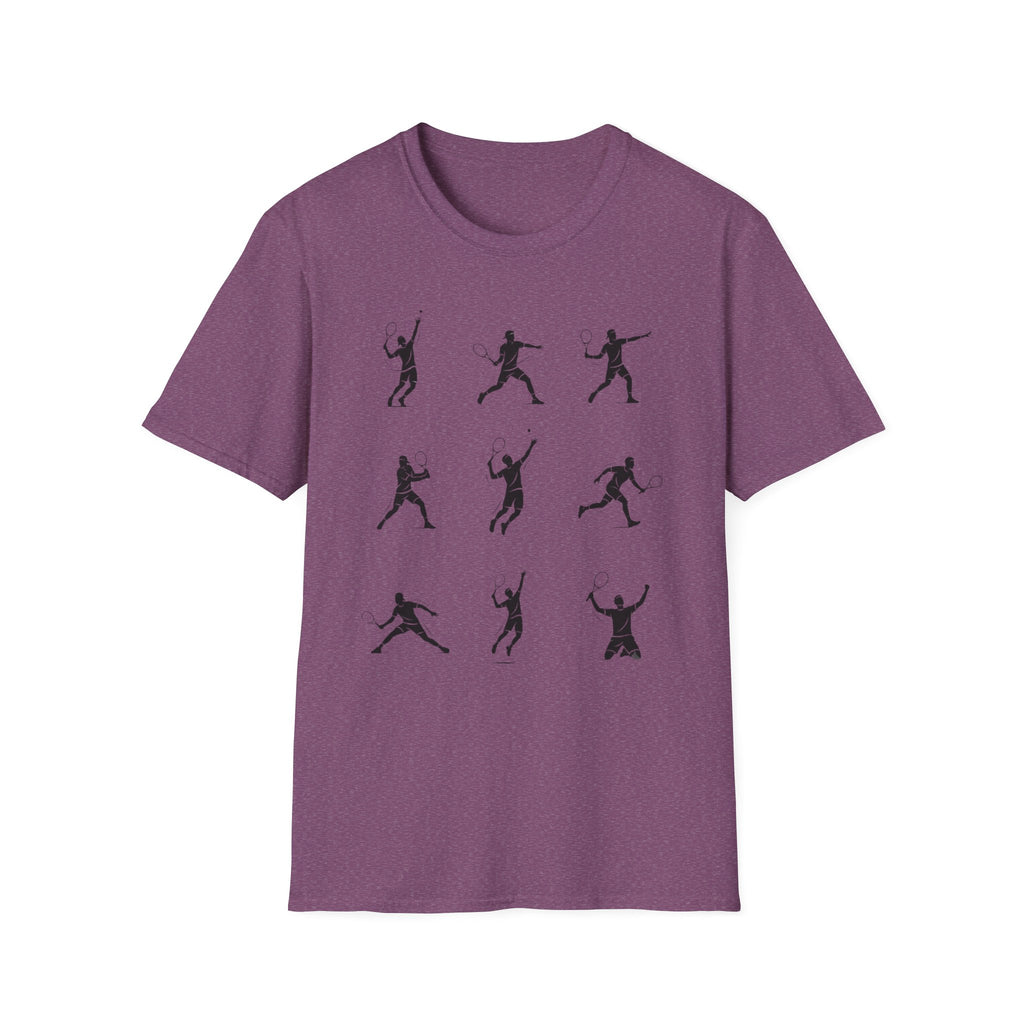 Tennis Silhouette Tee — Minimalist Racket Player Graphic T-Shirt