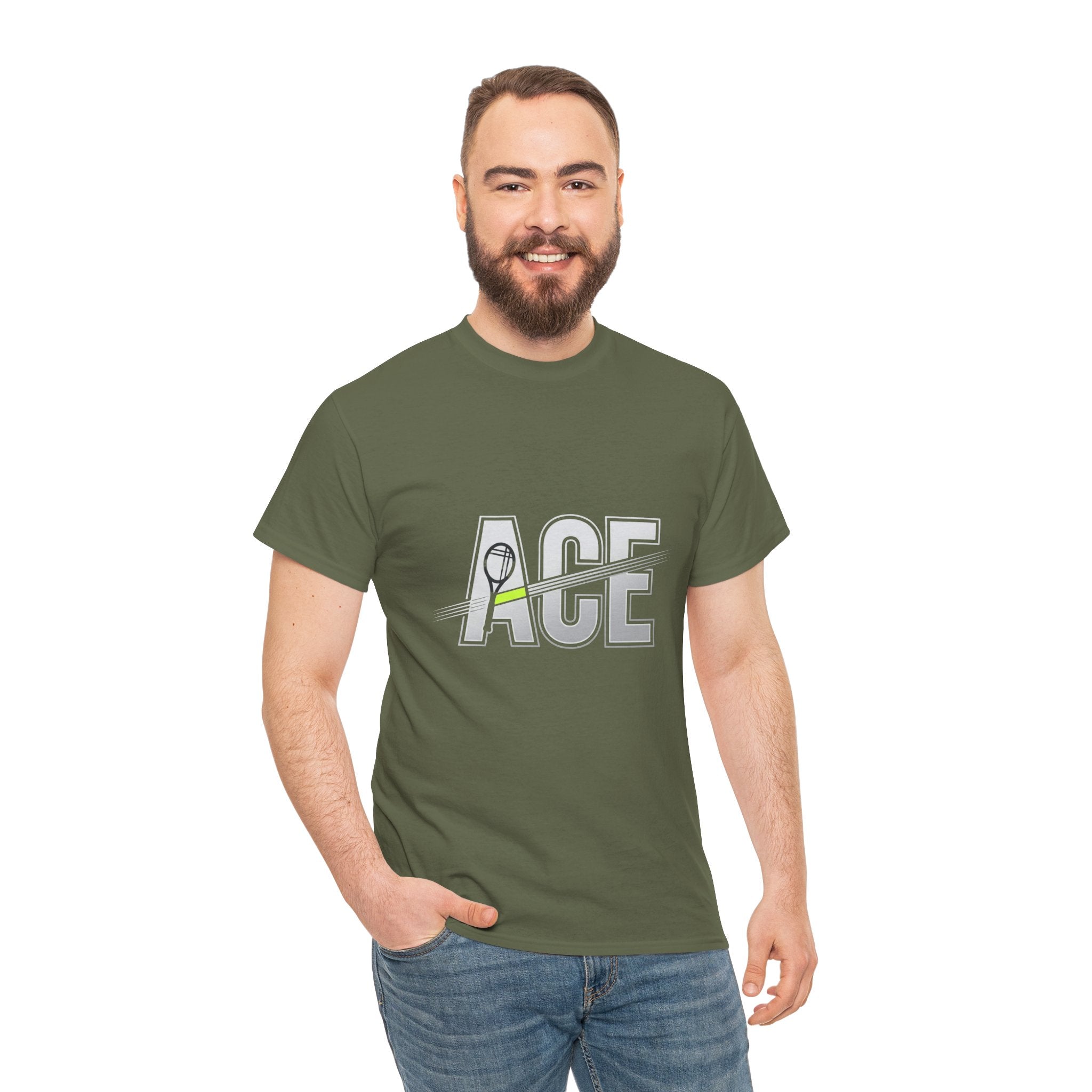 Ace Graphic Tee — Minimal Tennis 'ACE' Design