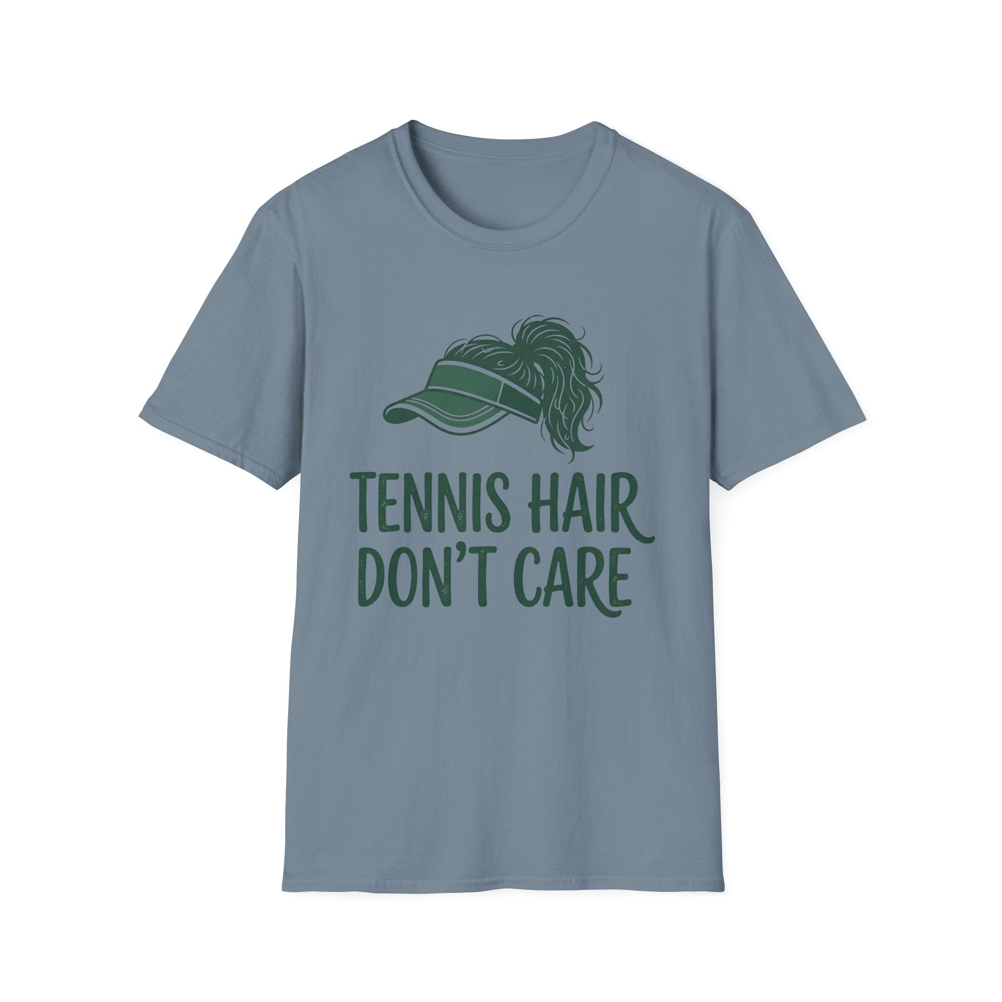 tennis hair don't care t-shirt