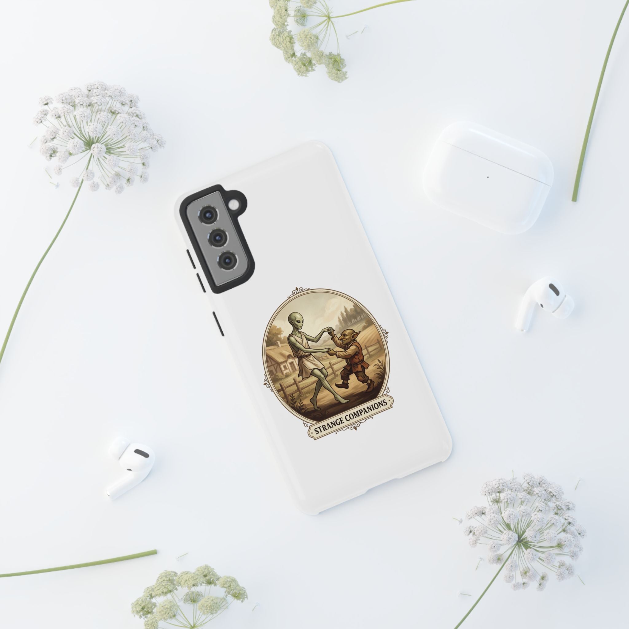 Phone Case — Vintage 'Strange Companions' Alien & Child Illustration
