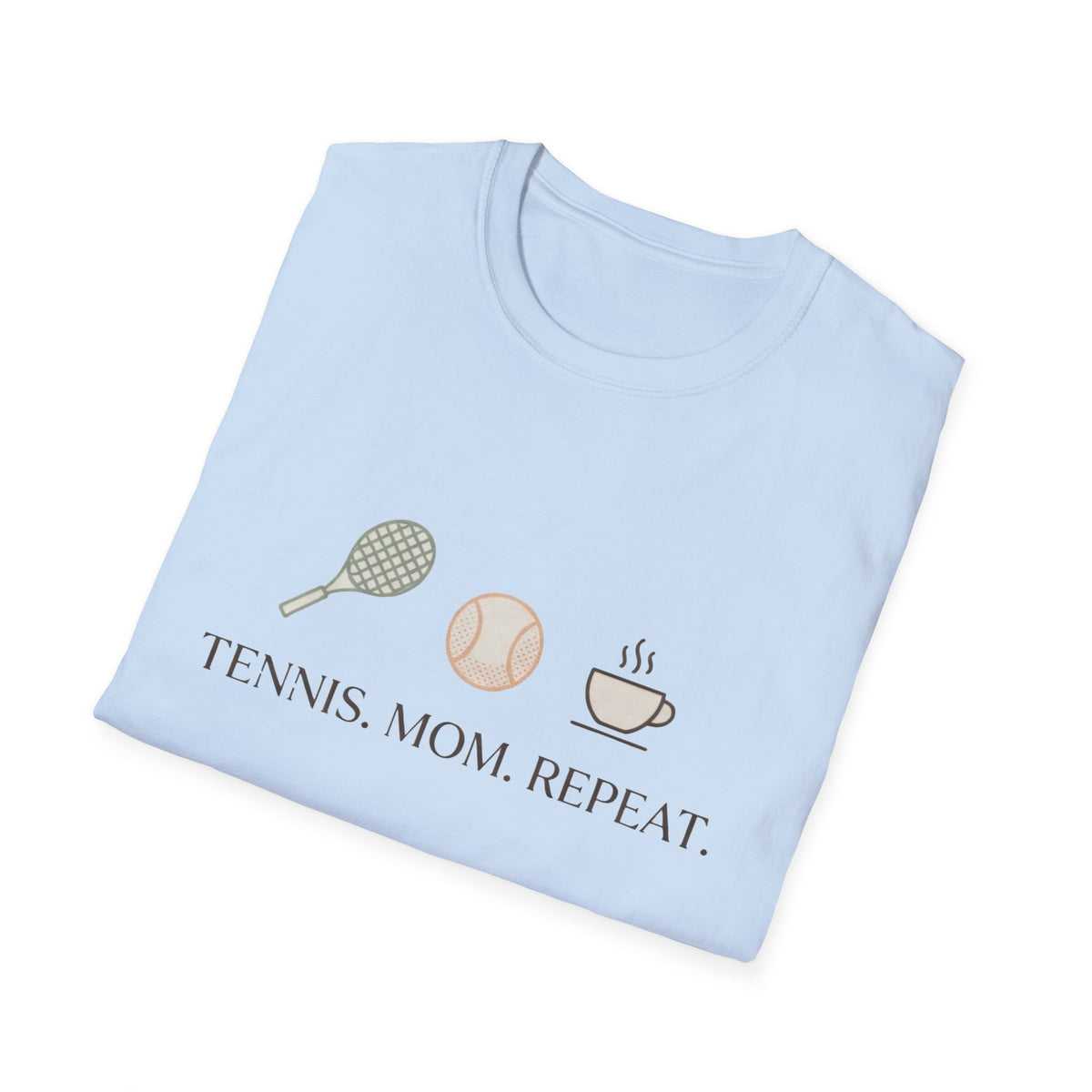 Tennis Mom T‑Shirt – "Tennis. Mom. Repeat." Graphic Tee
