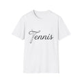Tennis T-Shirt — Elegant Script Racket Design