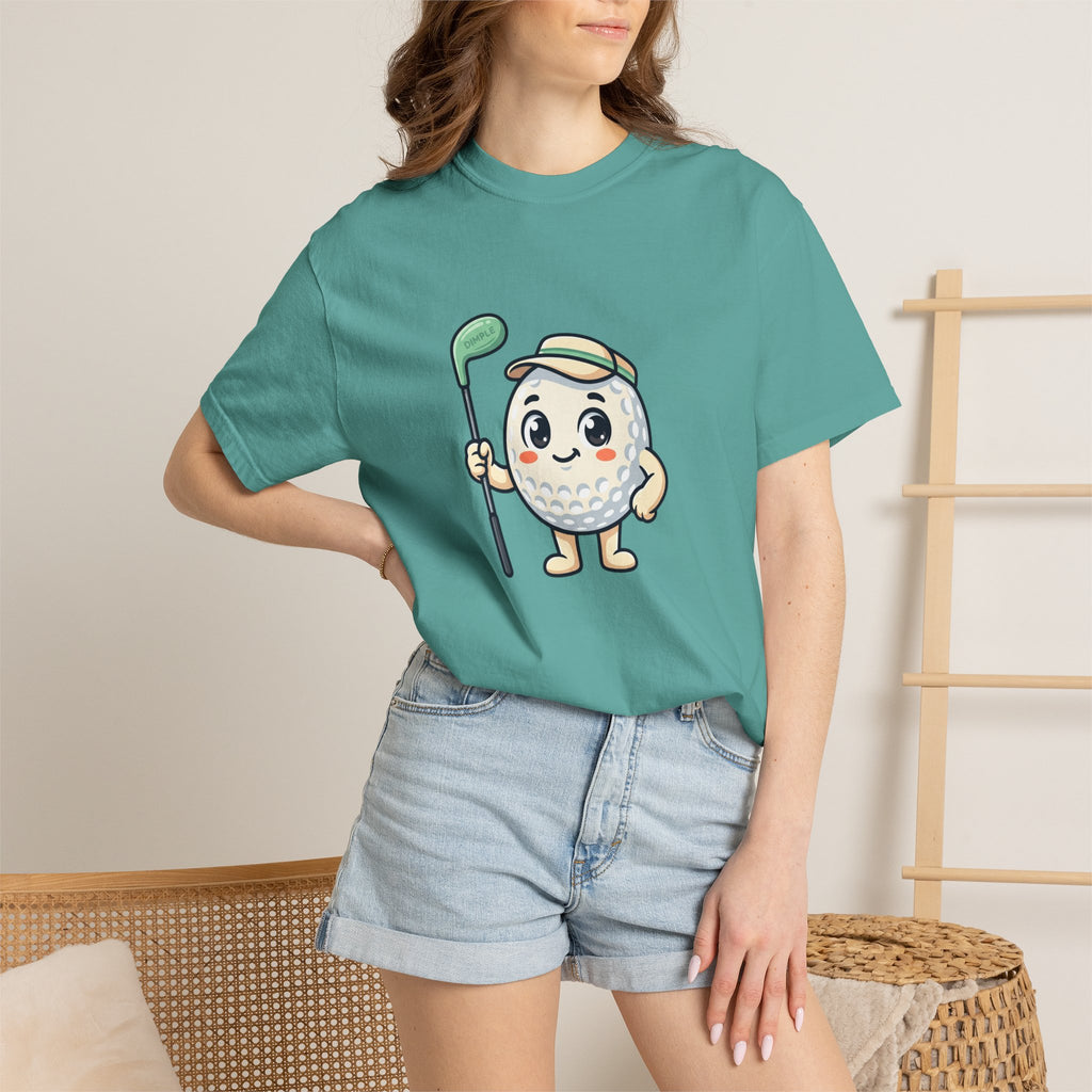 Golf Ball Cartoon T-Shirt — Cute Golfer Graphic Tee
