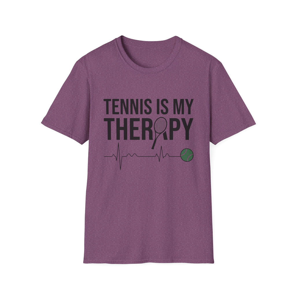 Tennis Is My Therapy T-Shirt — Funny Athletic Tennis Player Tee