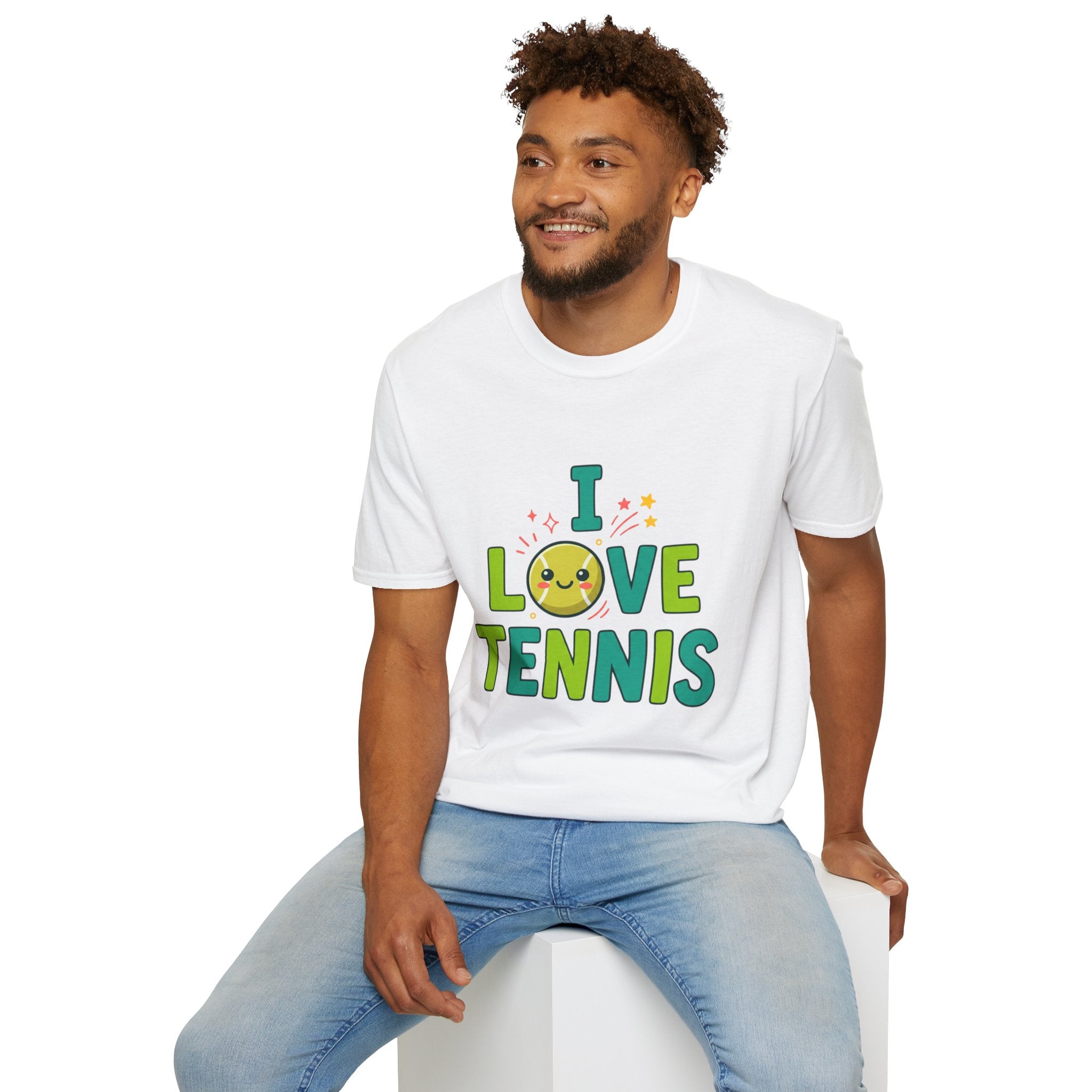 I Love Tennis T-Shirt — Cute Smiley Tennis Ball Tee for Players & Fans
