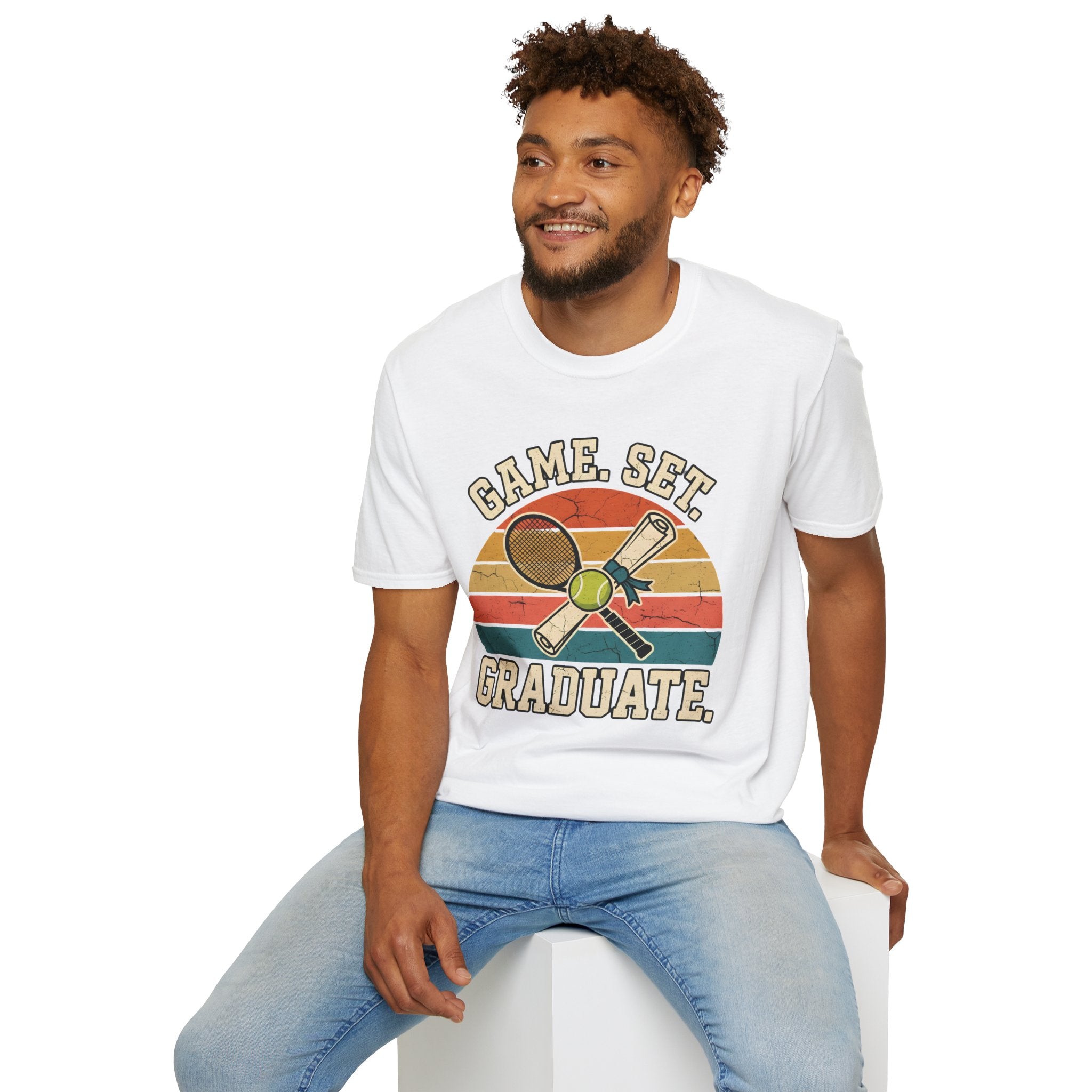 game set graduate Tennis T-shirt