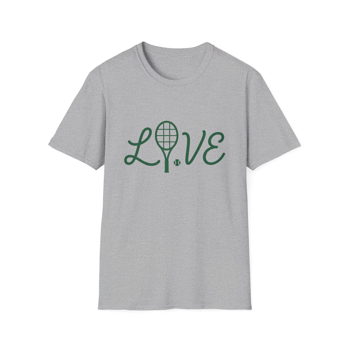 Tennis Love T-Shirt — 'LOVE' with Racket Graphic