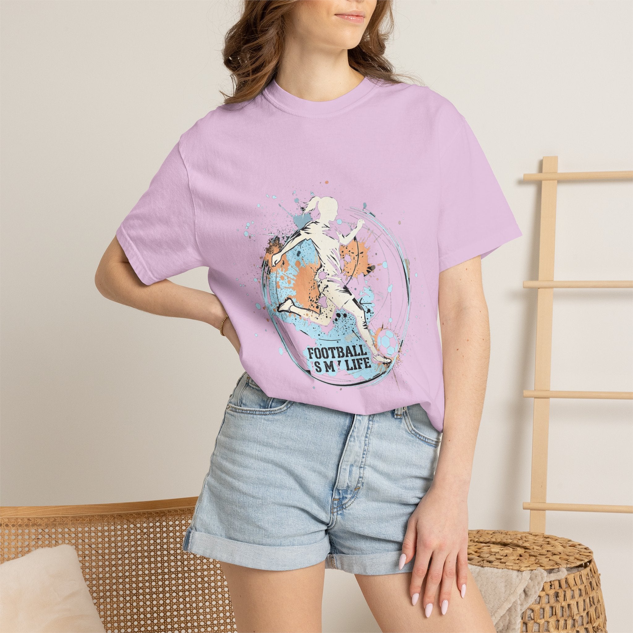 Football Is My Life T-Shirt — Girls' Football Player Tee