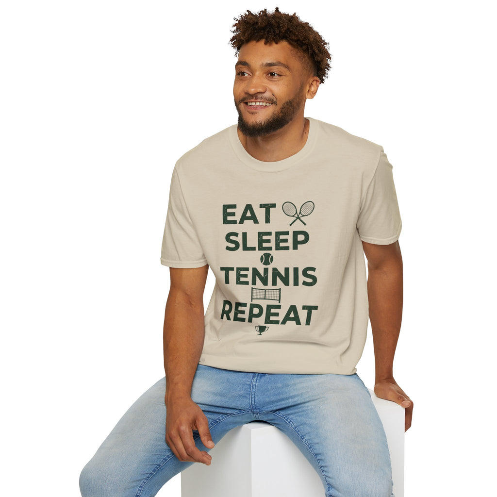 Eat Sleep Tennis Repeat Tee — Tennis Lover T-Shirt