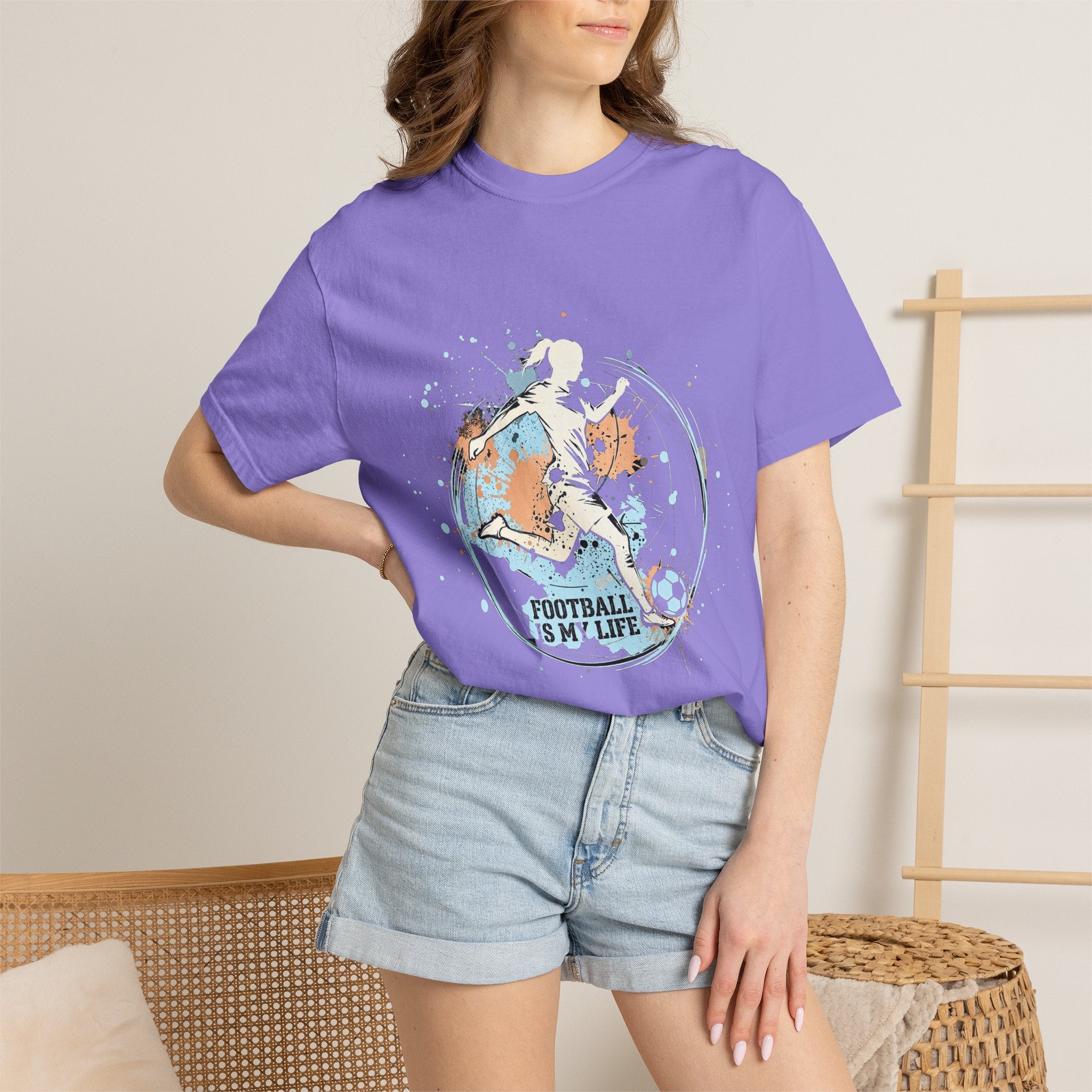 Football Is My Life T-Shirt — Girls' Football Player Tee