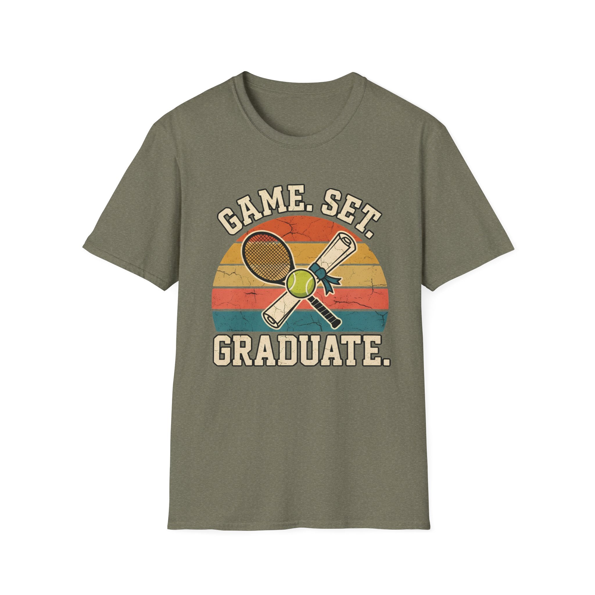 game set graduate Tennis T-shirt