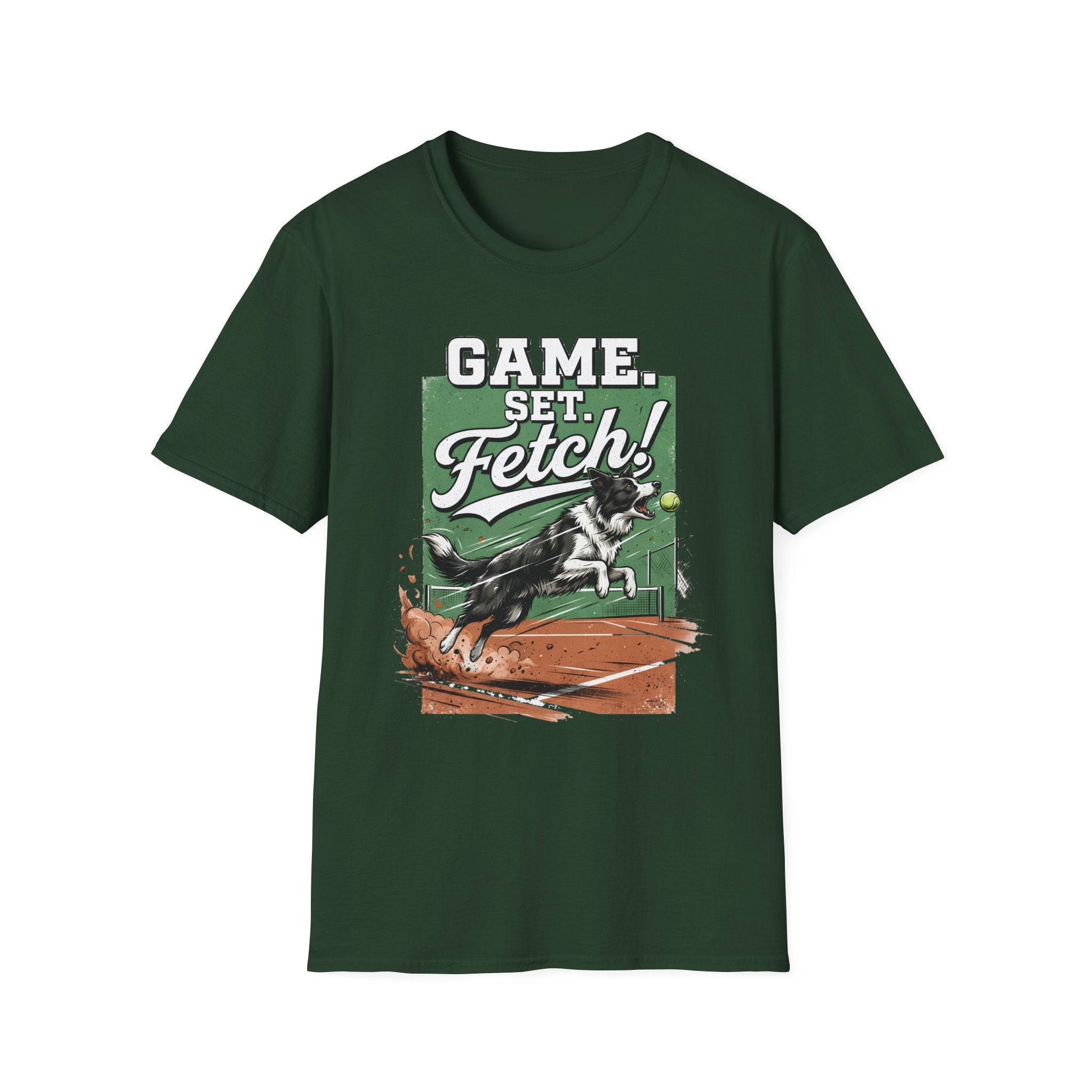 Game, Set, Fetch! Tennis Dog T-Shirt — Funny Pet Lover Athletic Tee