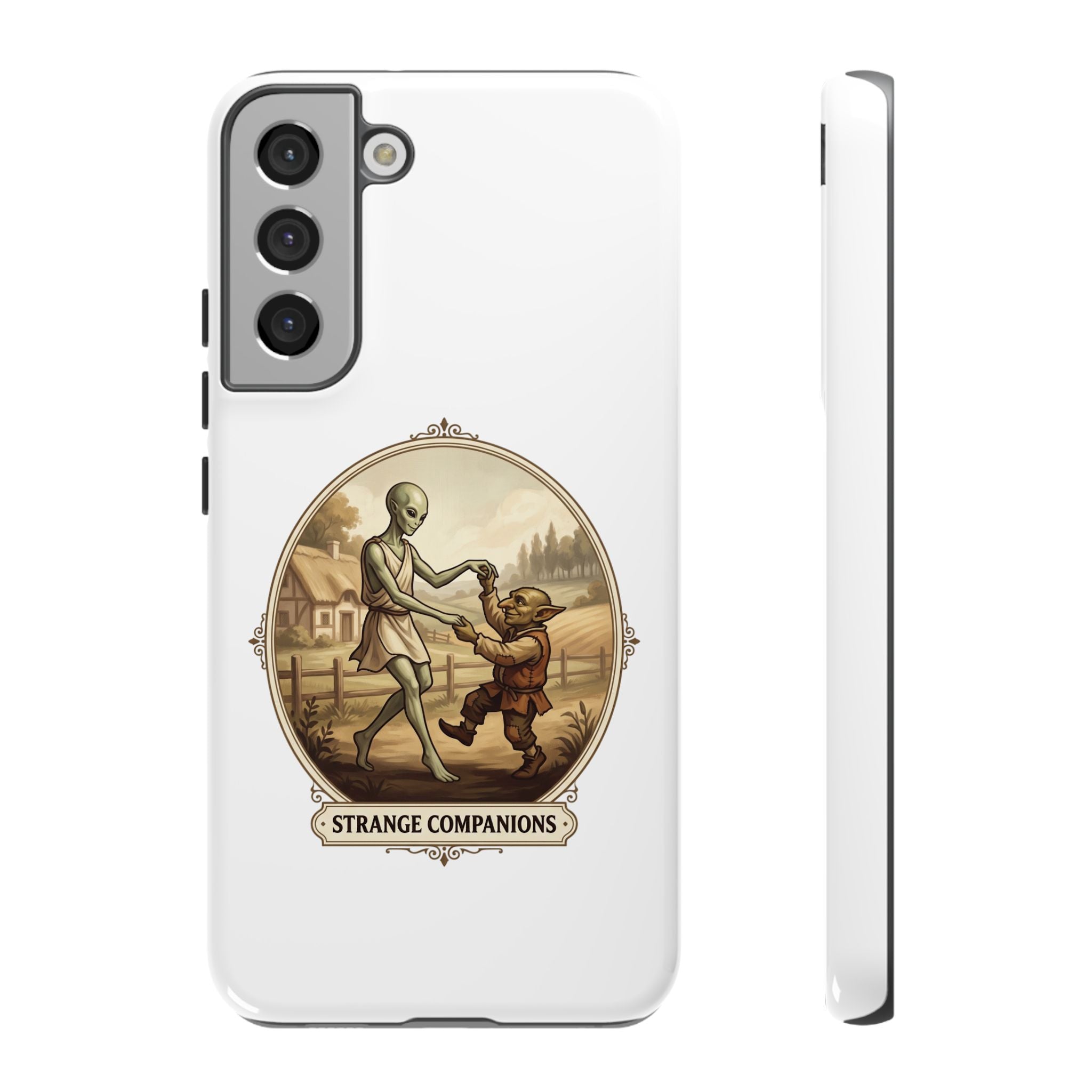 Phone Case — Vintage 'Strange Companions' Alien & Child Illustration