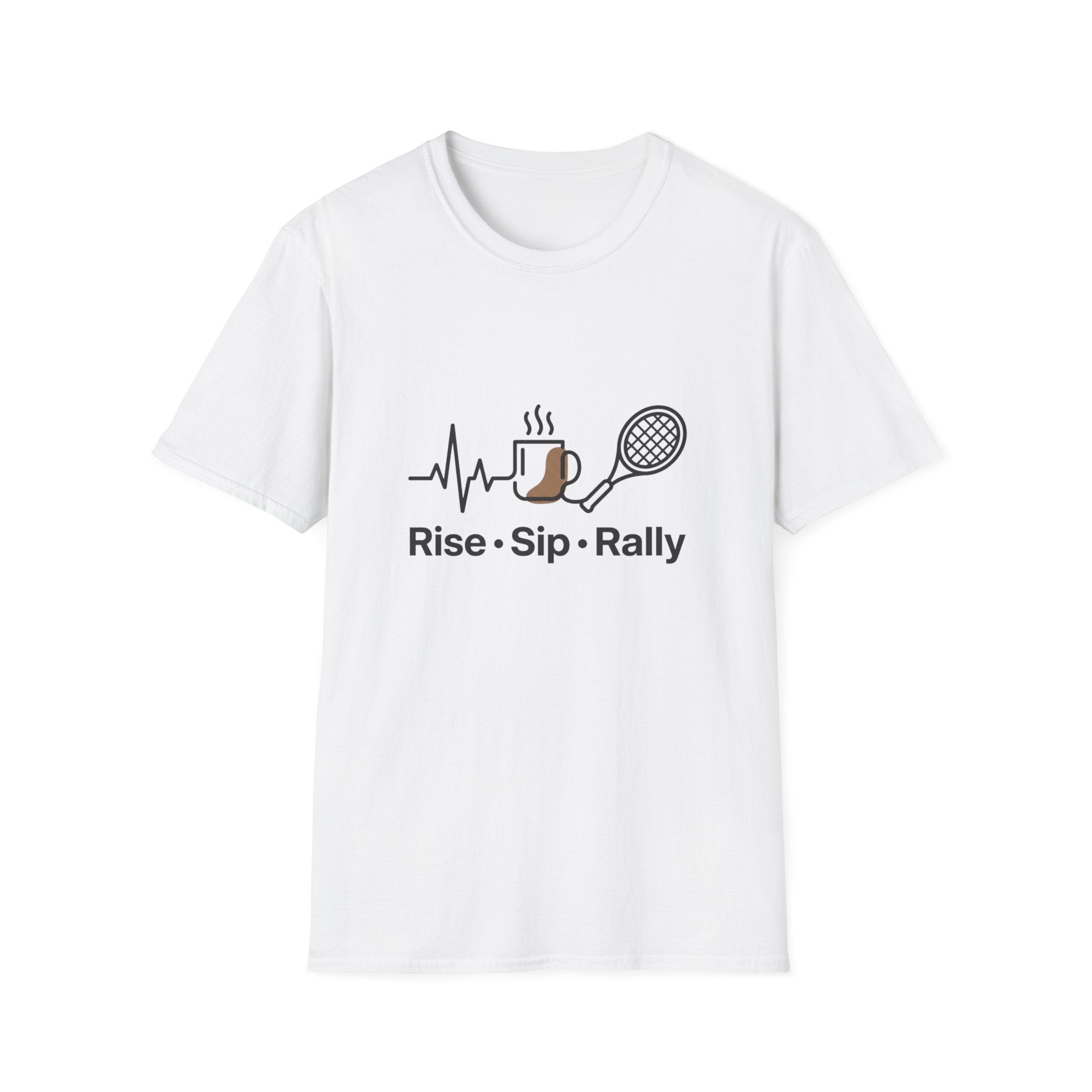 Tennis T-Shirt — Rise · Sip · Rally Coffee & Tennis