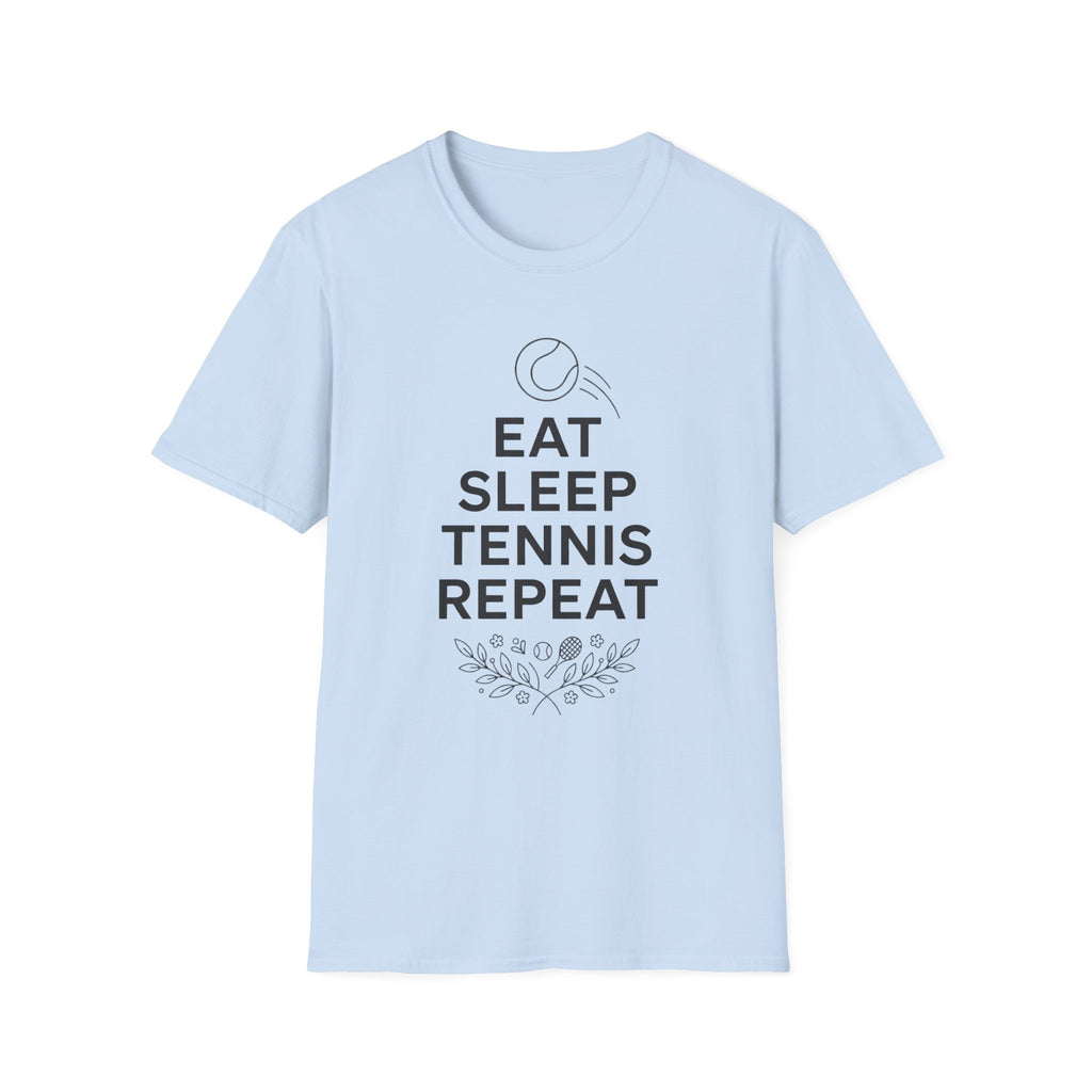 Eat Sleep Tennis Repeat T-Shirt — Tennis Player Graphic Tee