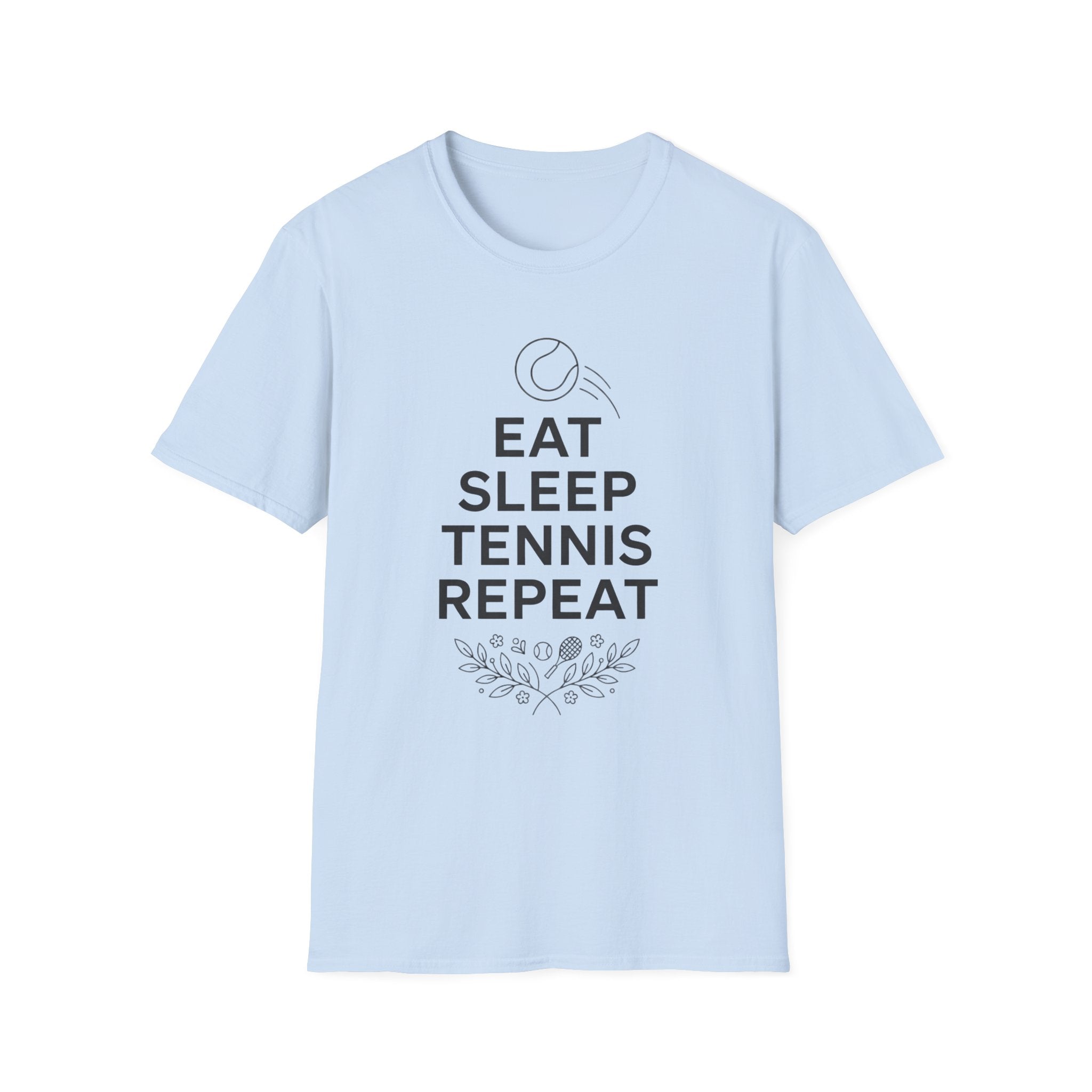 Eat Sleep Tennis Repeat T-Shirt — Tennis Player Graphic Tee