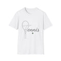 Tennis Racket Script T‑Shirt — Minimalist Tennis Tee