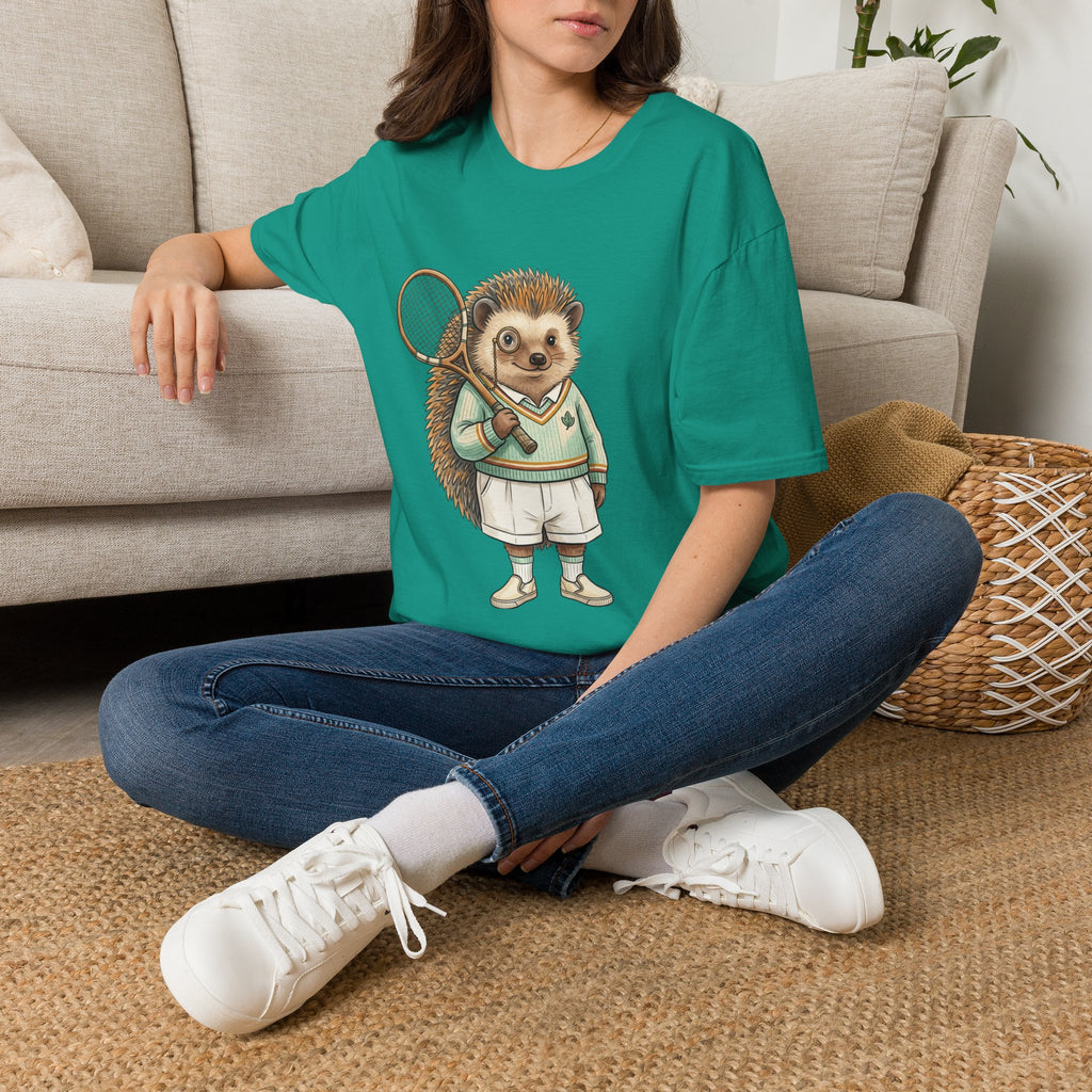 Hedgehog Tennis Player T-Shirt – Cute Animal Sports Graphic Tee
