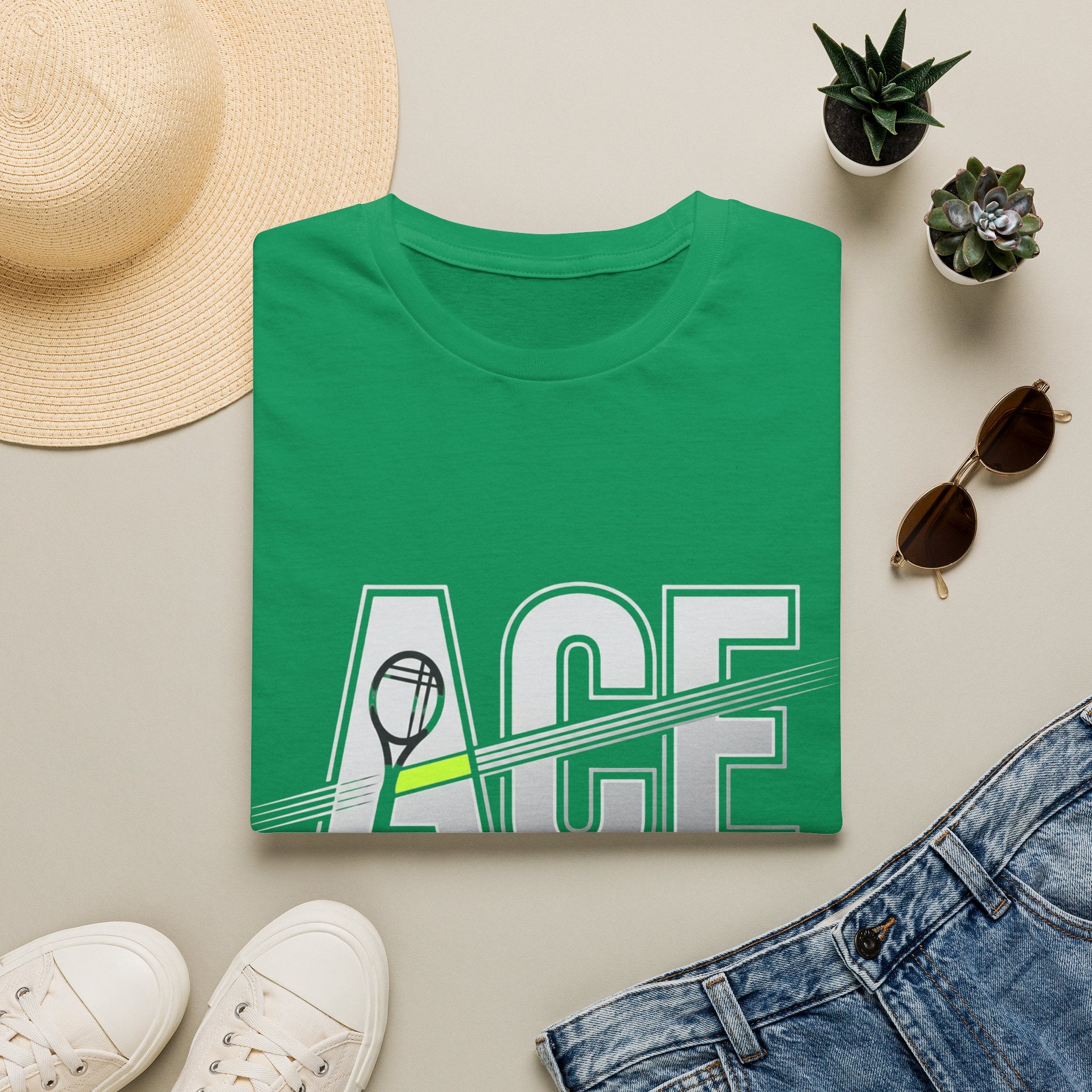 Ace Tennis T‑Shirt — Retro Tennis Racket Graphic