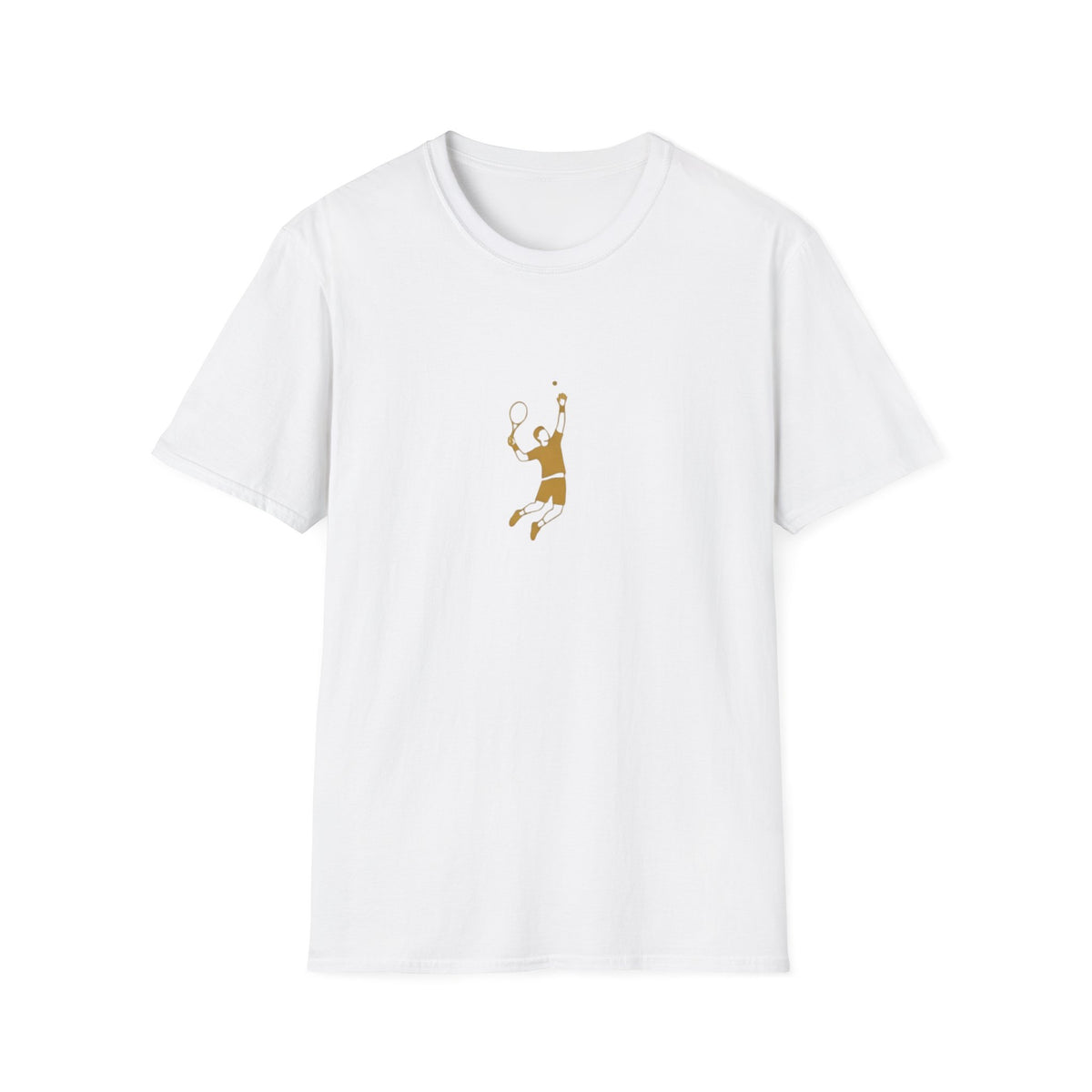 T-Shirt - Minimalist Gold Tennis Player Graphic Tee