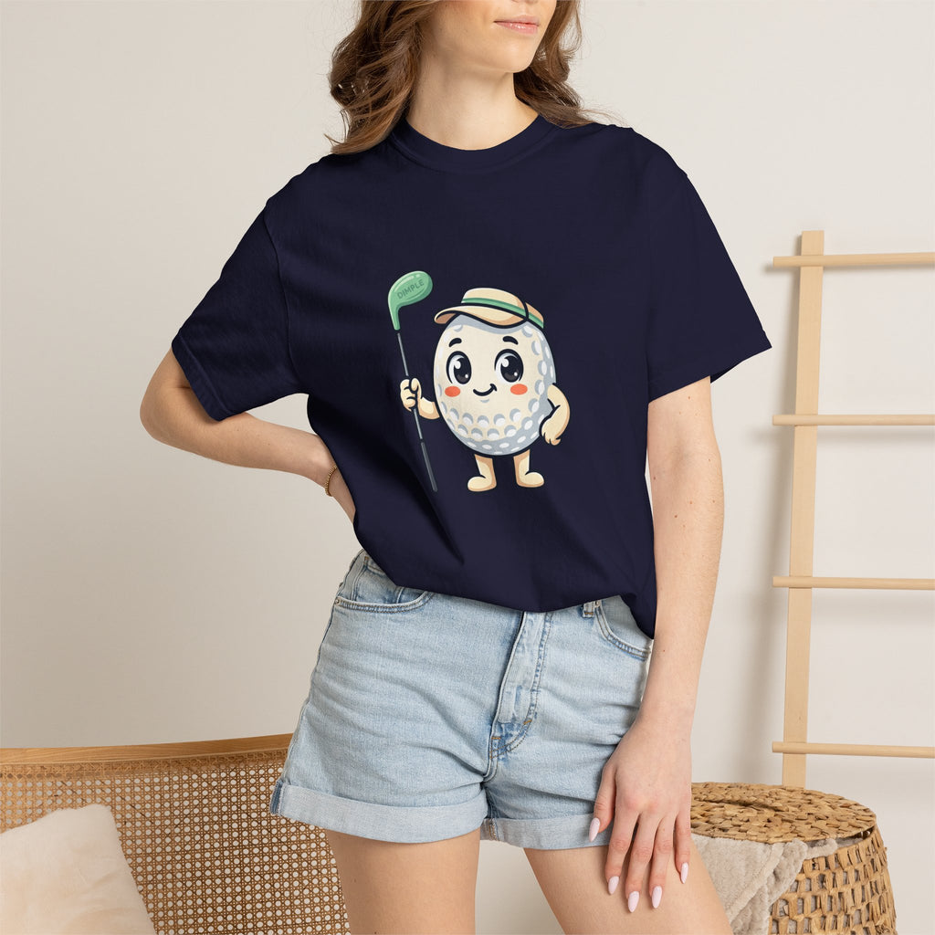 Golf Ball Cartoon T-Shirt — Cute Golfer Graphic Tee