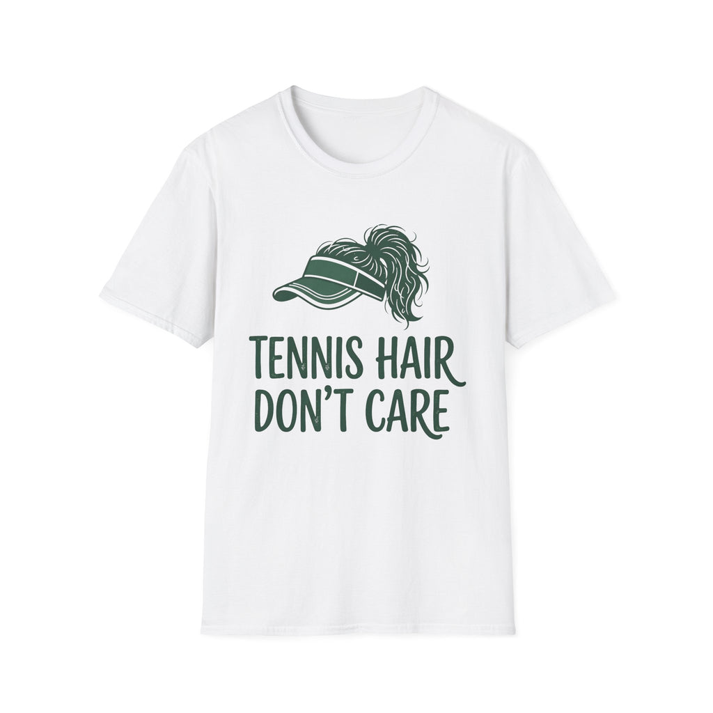 tennis hair don't care t-shirt