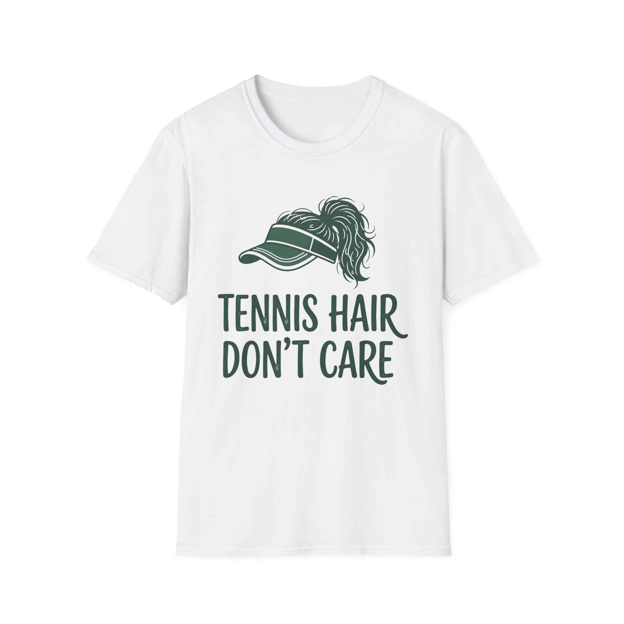 tennis hair don't care t-shirt
