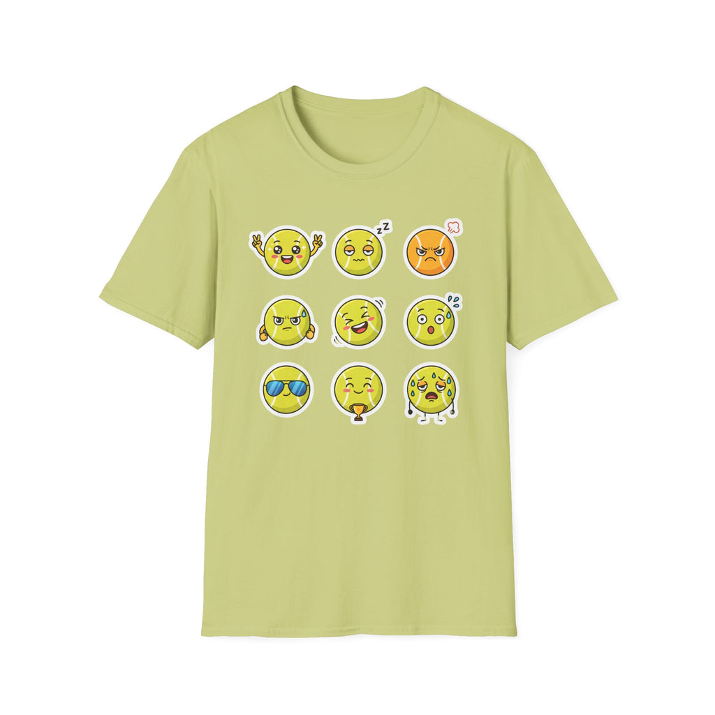 Emoji Faces T-Shirt — Cute & Funny Mood Grid Graphic Tee