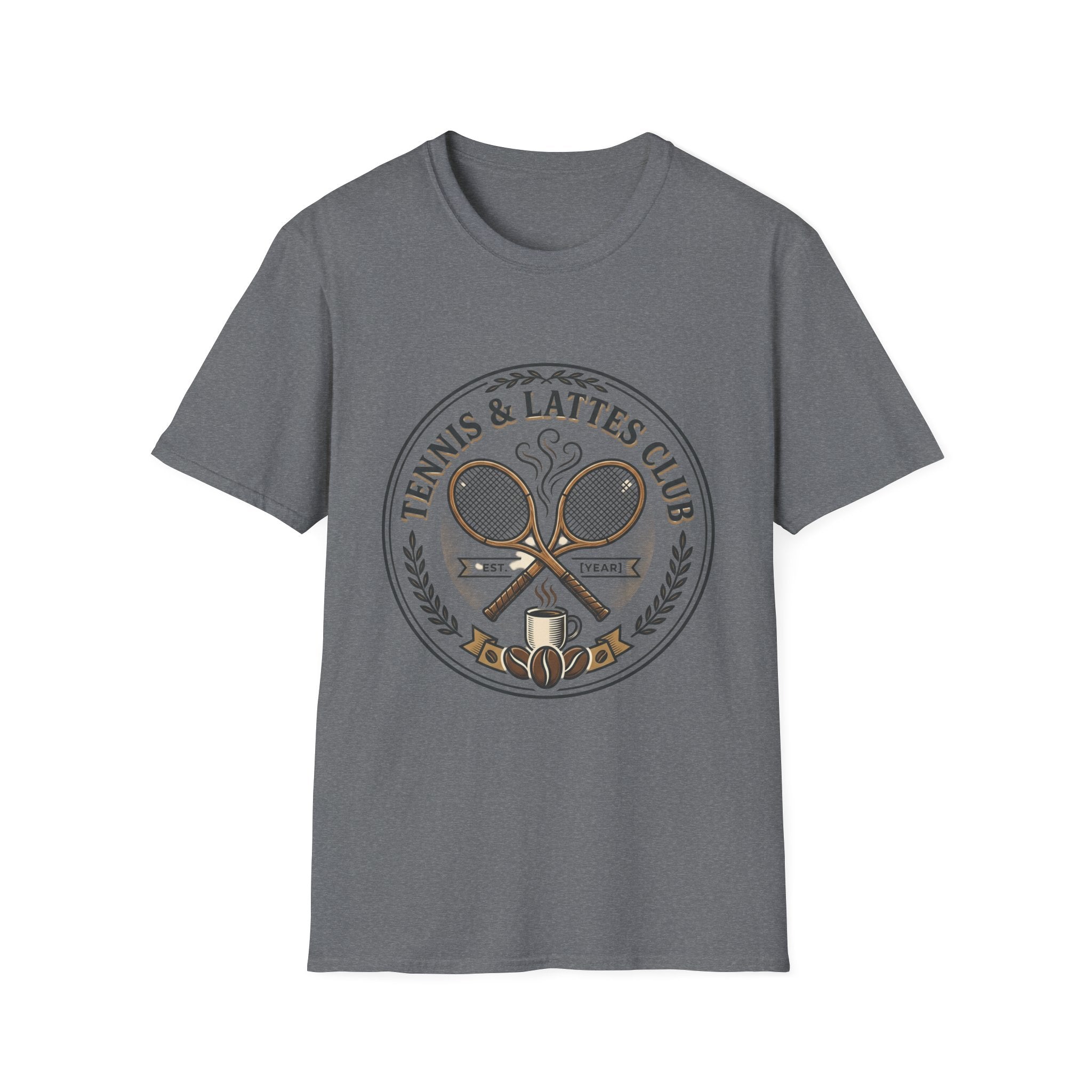 Tennis & Lattes Club Graphic Tee — Vintage Tennis & Coffee Crew