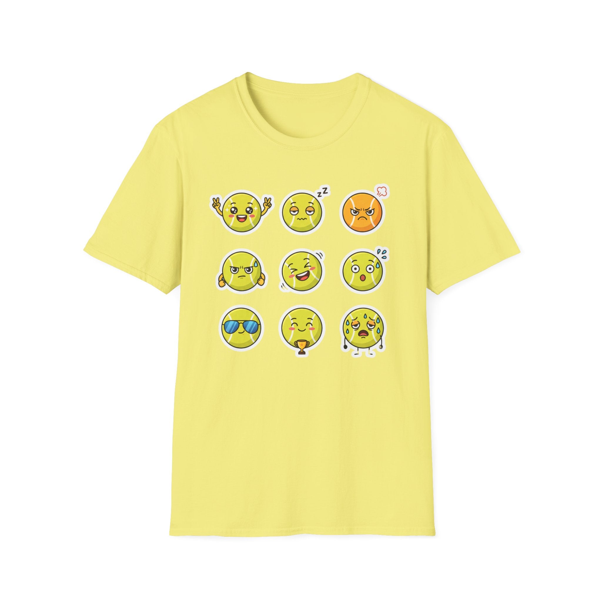 Emoji Faces T-Shirt — Cute & Funny Mood Grid Graphic Tee