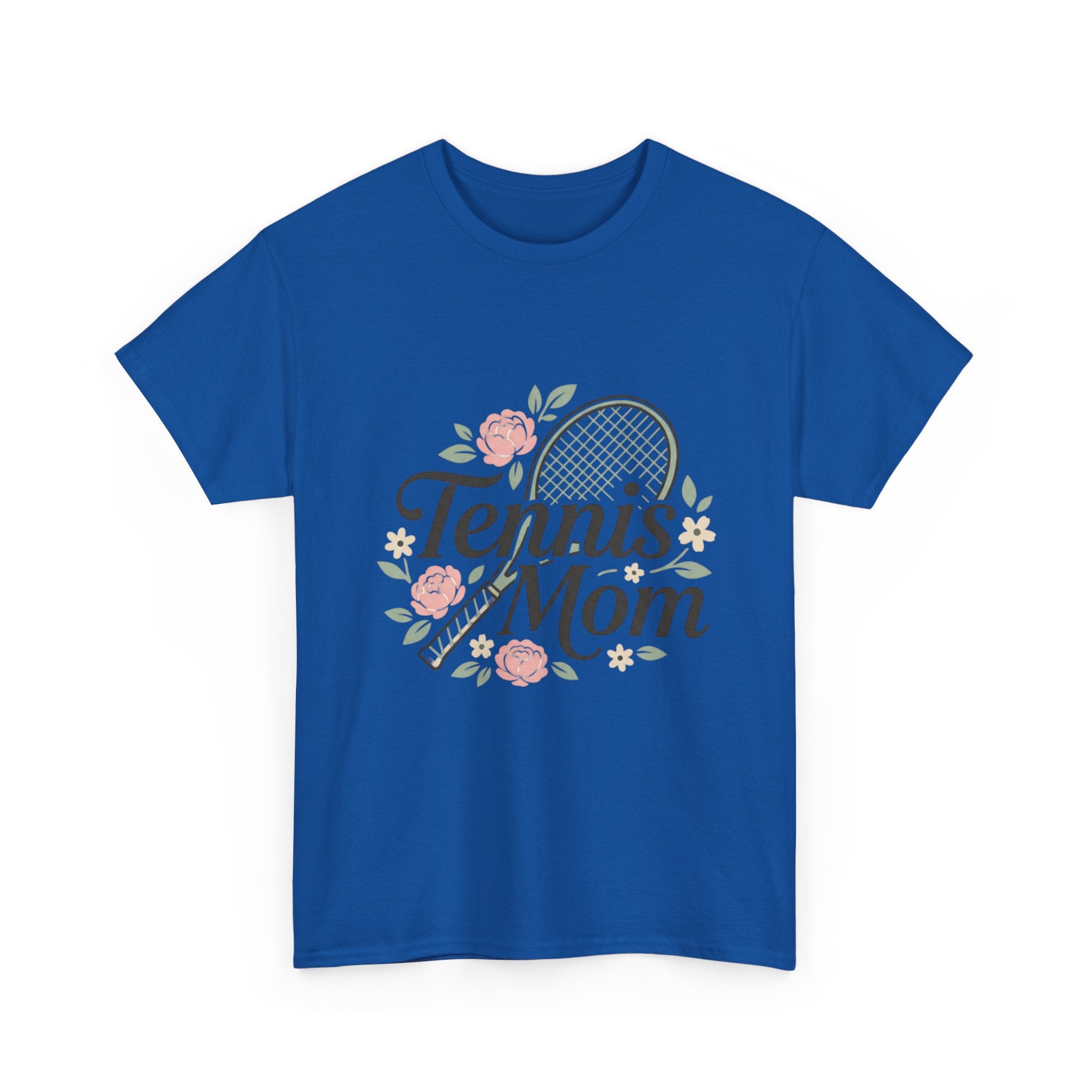 Tennis Mom T‑Shirt — Floral Tennis Racket Tee for Proud Sports Moms