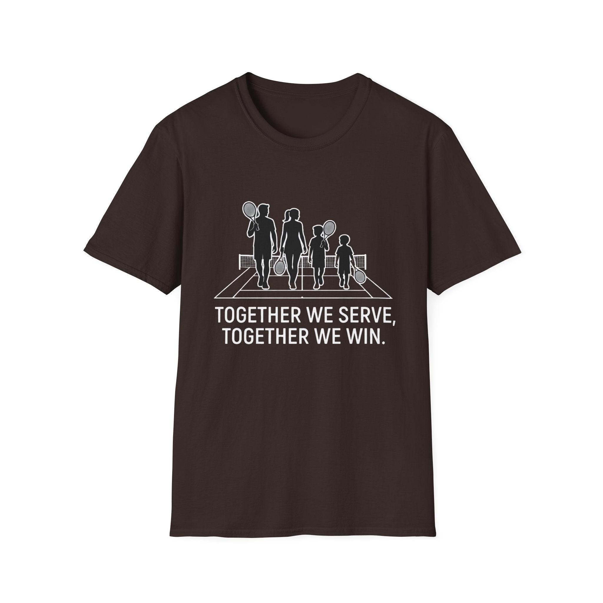 tennis Family T-Shirt — “Together We Serve, Together We Win”