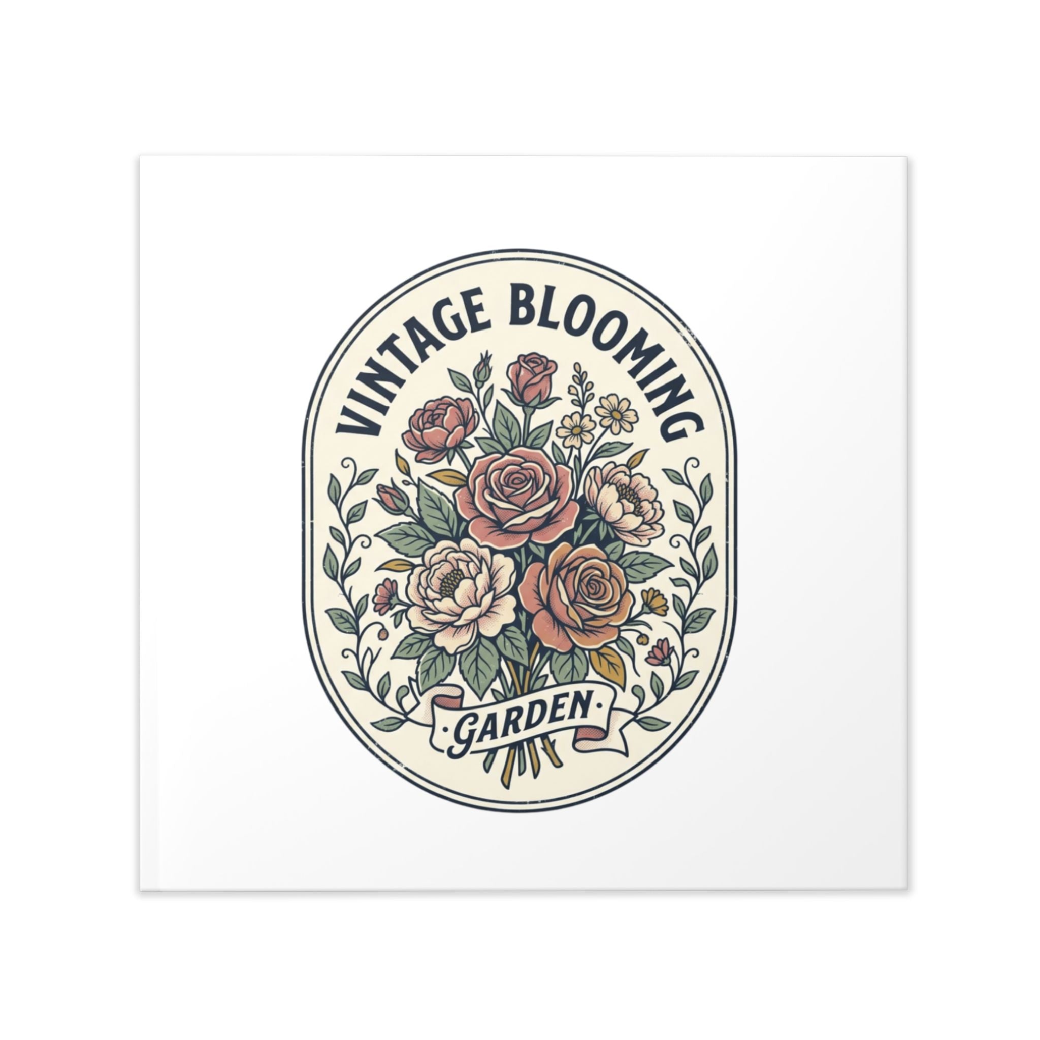 Vintage Blooming Garden Hardcover Photo Book — Floral Keepsake Album