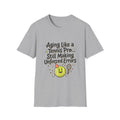 Funny Tennis Retirement T-Shirt — "Aging Like a Tennis Pro... Still Making Unforced Errors"