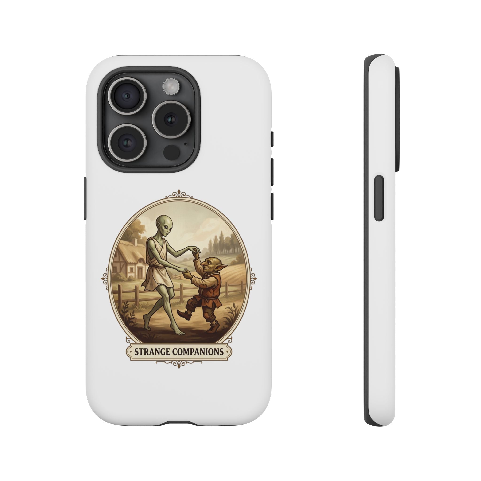 Phone Case — Vintage 'Strange Companions' Alien & Child Illustration