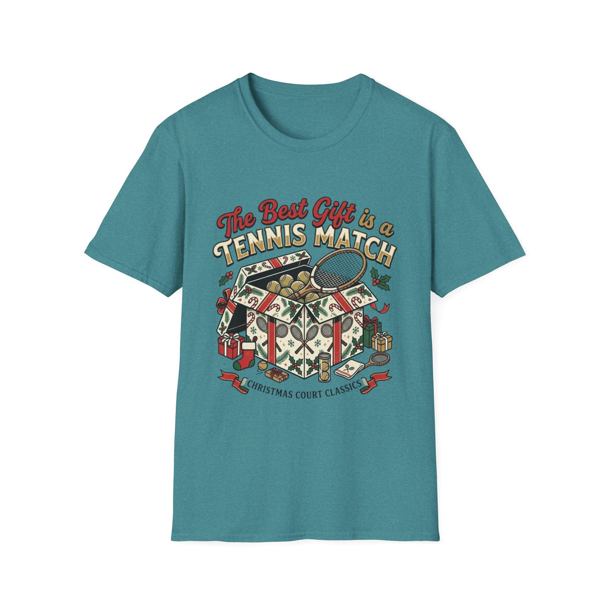 T-Shirt — “The Best Gift Is a Tennis Match” Vintage Tennis Graphic Tee