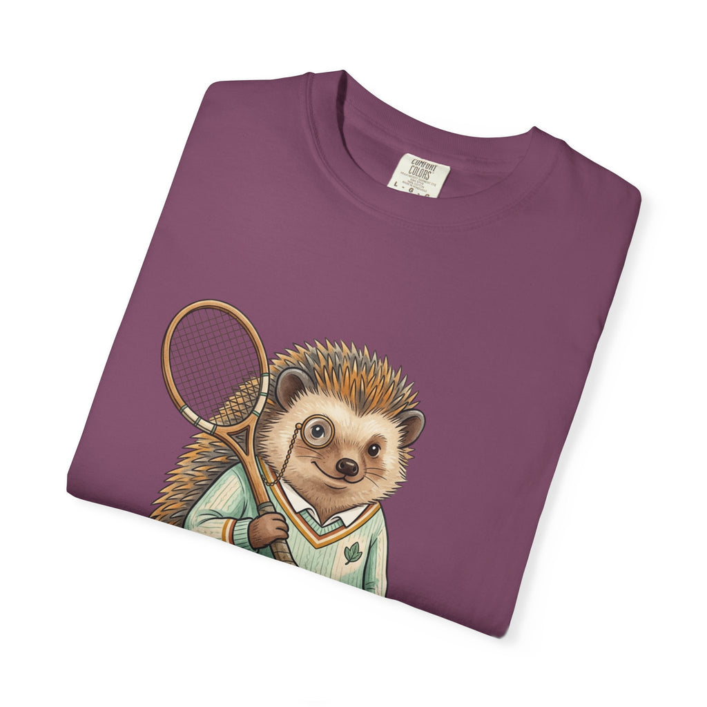 Hedgehog Tennis Player T‑Shirt — Cute Vintage Sports Animal Tee