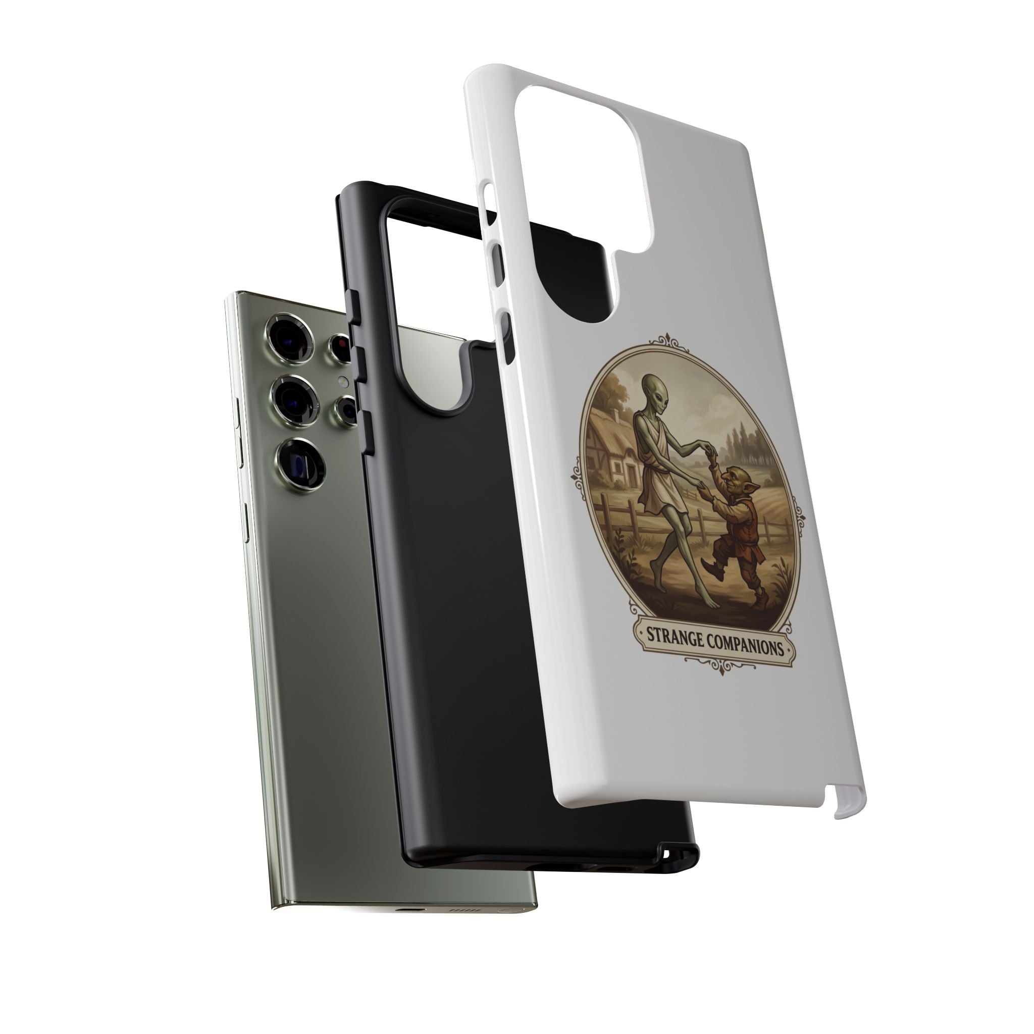 Phone Case — Vintage 'Strange Companions' Alien & Child Illustration