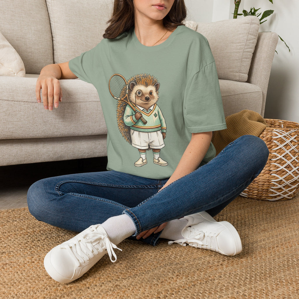 Hedgehog Tennis Player T-Shirt – Cute Animal Sports Graphic Tee