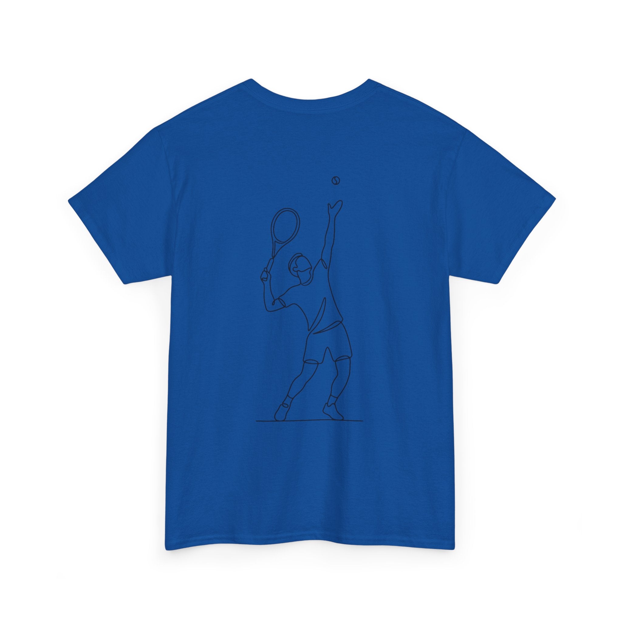 Tennis Serve Line Art Tee — Minimalist Tennis T-Shirt