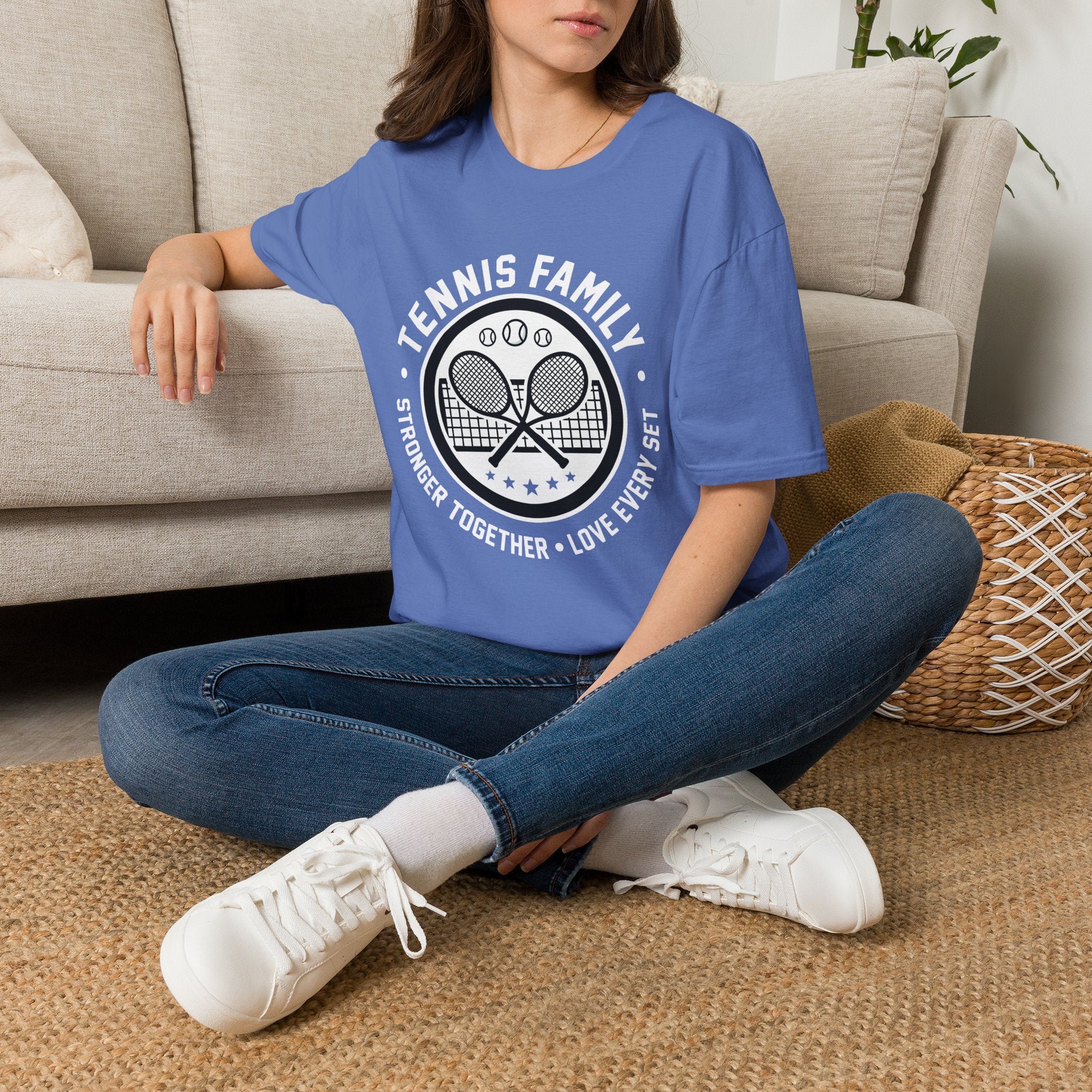 Tennis Family T-Shirt — “Stronger Together • Love Every Set” Sports Tee