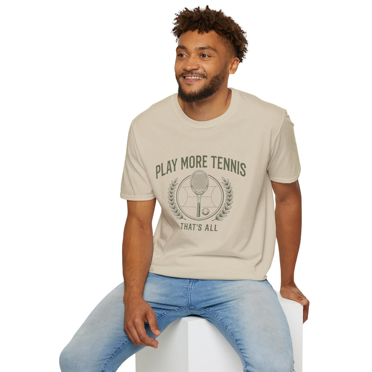 Play More Tennis T-Shirt — 'Play More Tennis That's All' Vintage Tennis Shirt