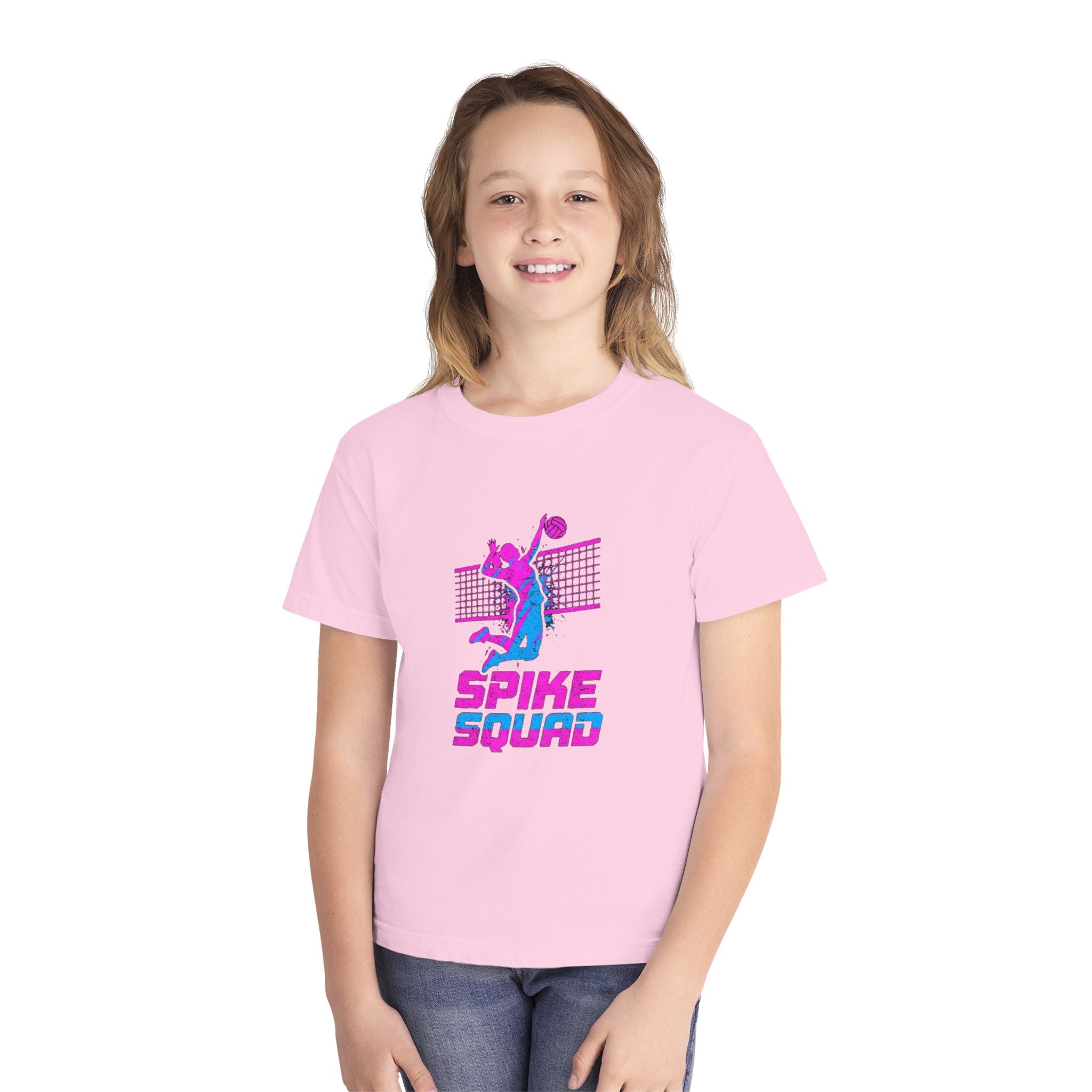 Youth Volleyball Tee — Retro ‘Spike Squad’ Graphic