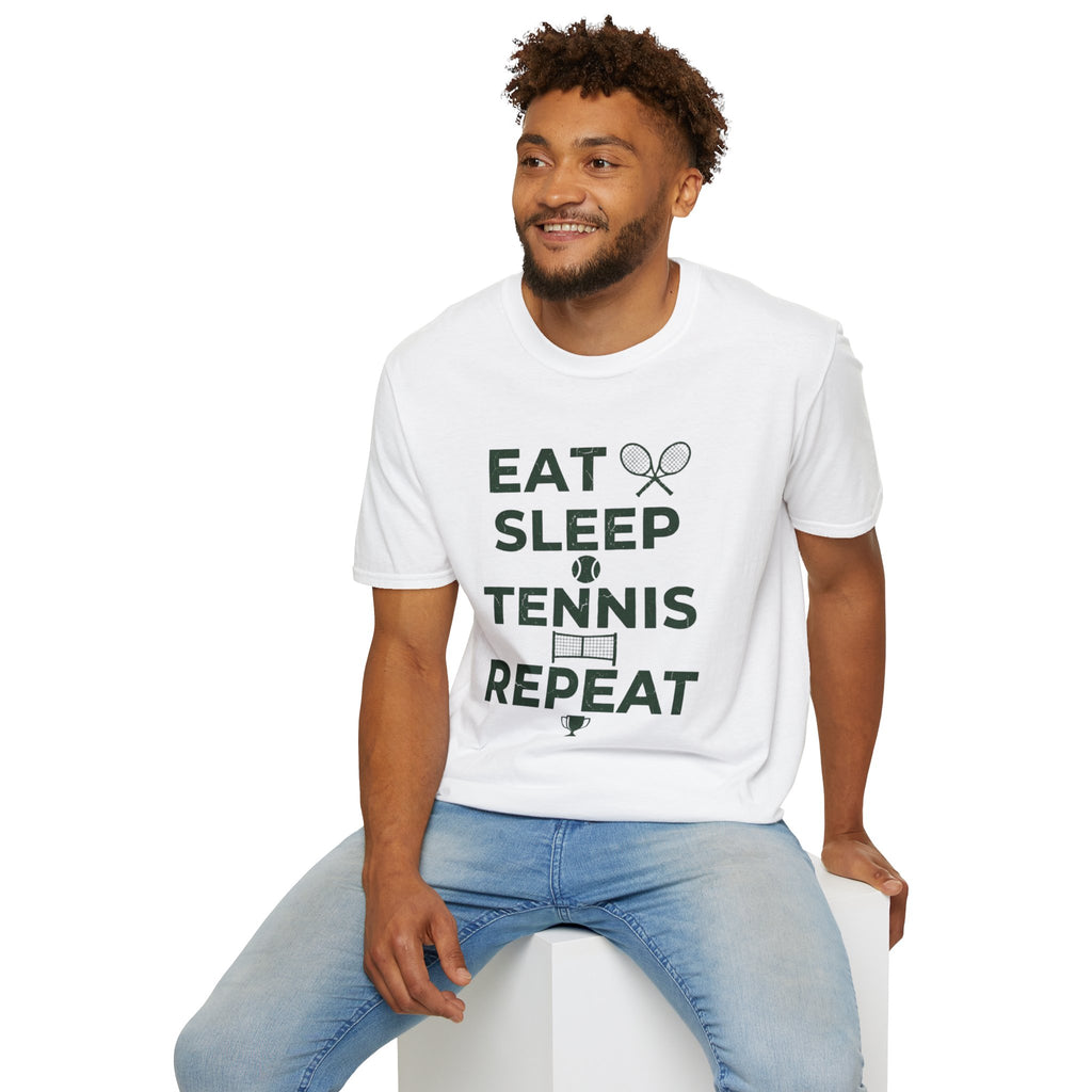 Eat Sleep Tennis Repeat Tee — Tennis Lover T-Shirt
