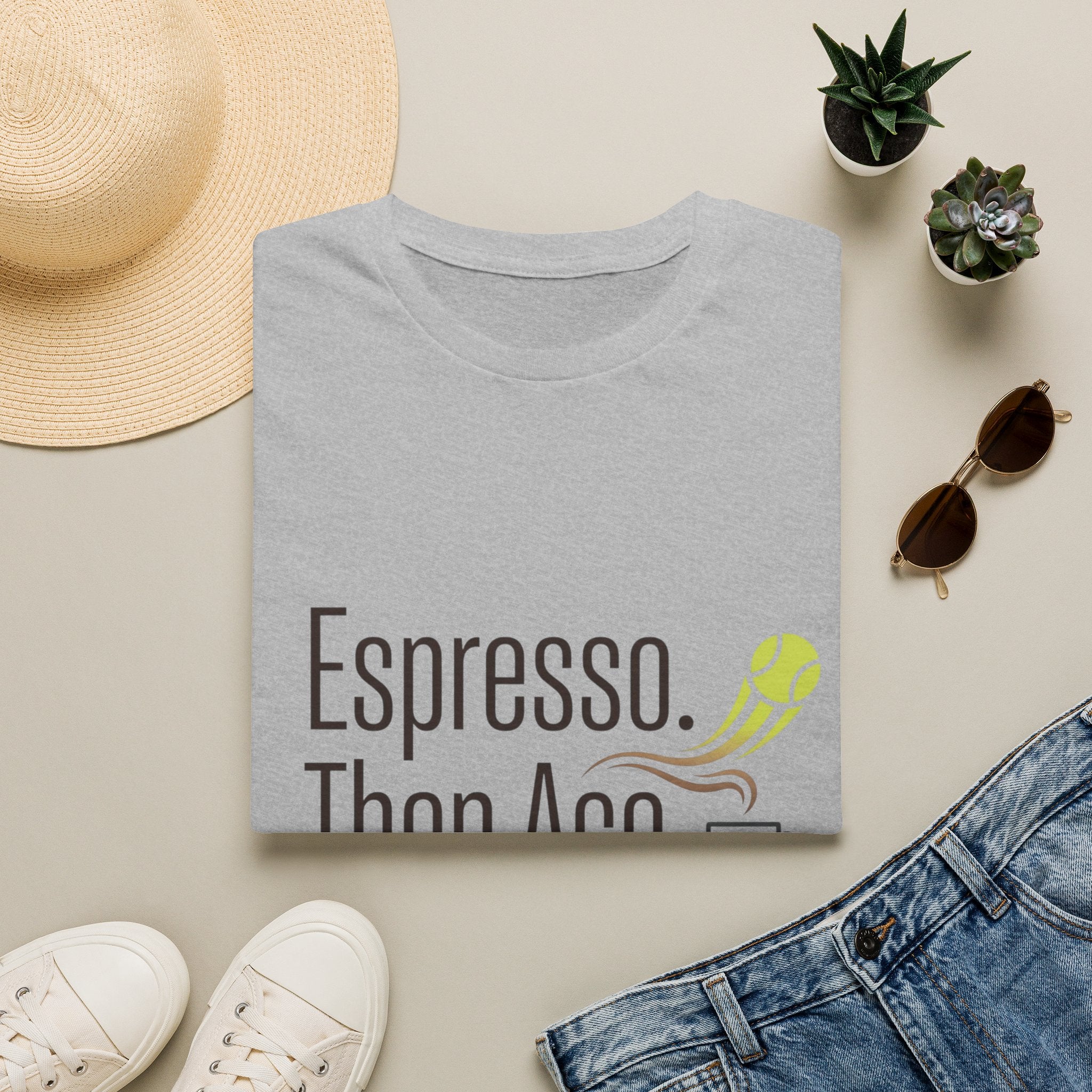 Espresso. Then Ace. Tennis & Coffee T-Shirt