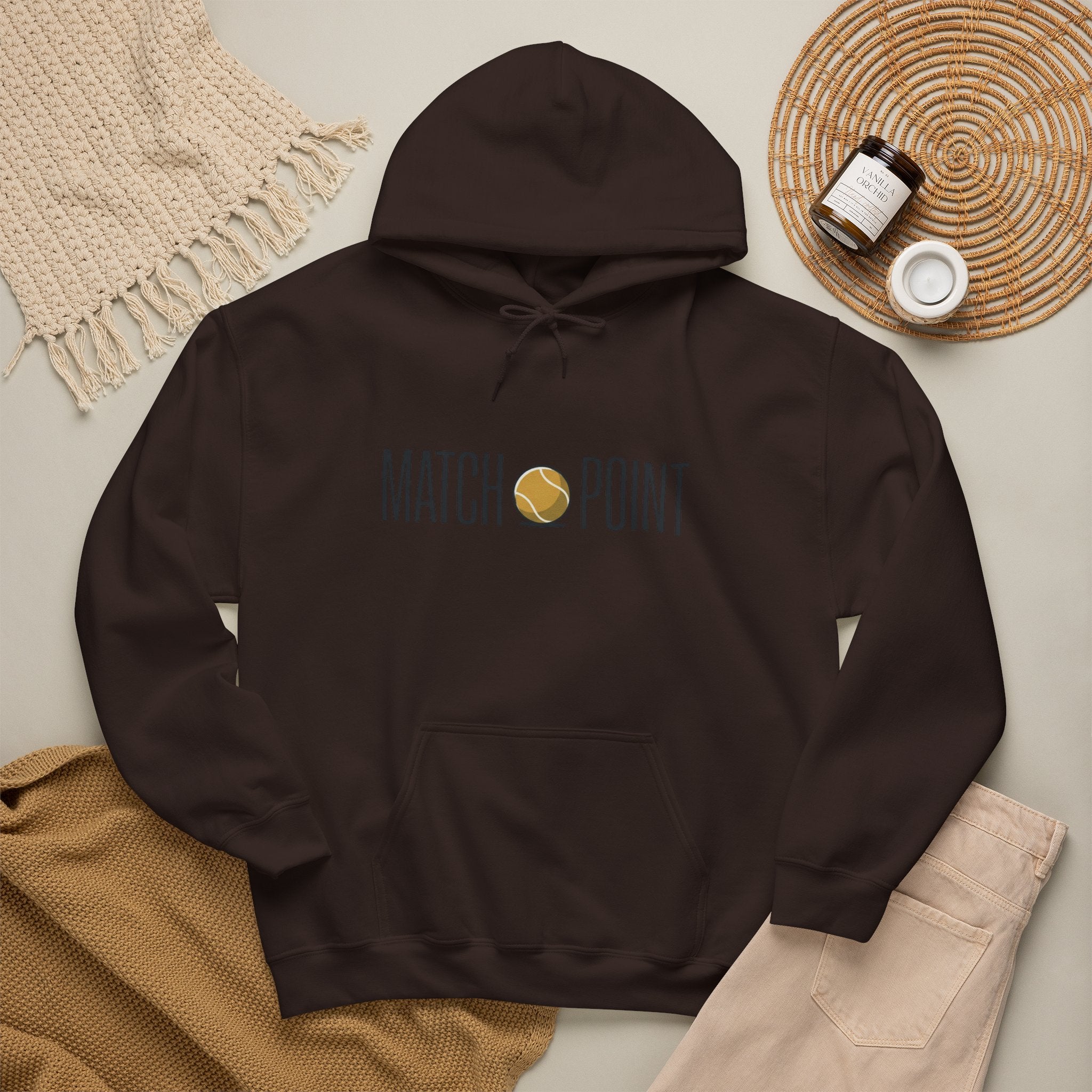 Match Point Tennis Hoodie — 'MATCH POINT' Graphic Pullover