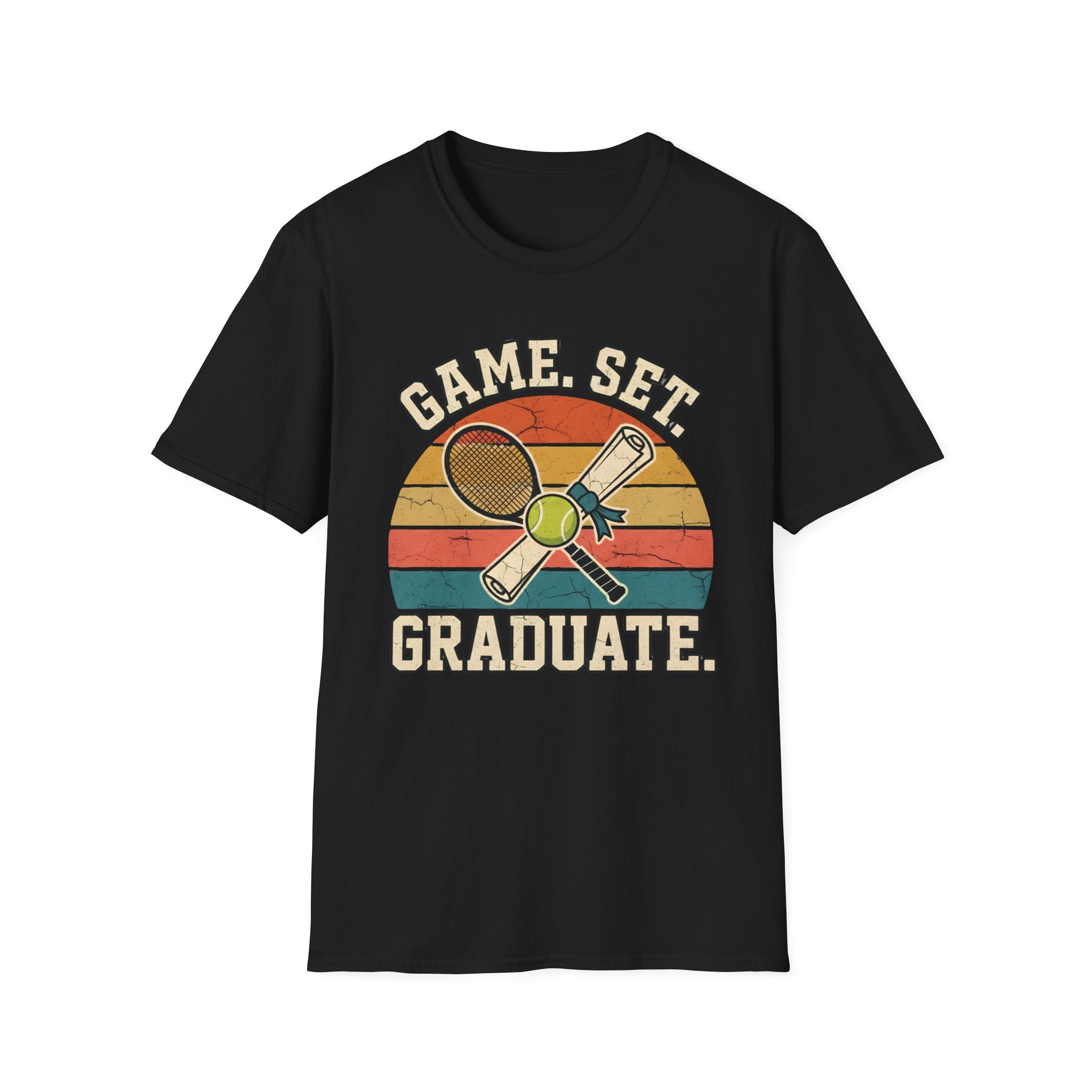 game set graduate Tennis T-shirt