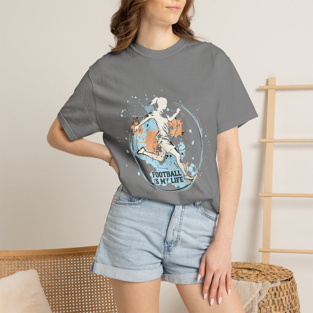 Football Is My Life T-Shirt — Girls' Football Player Tee
